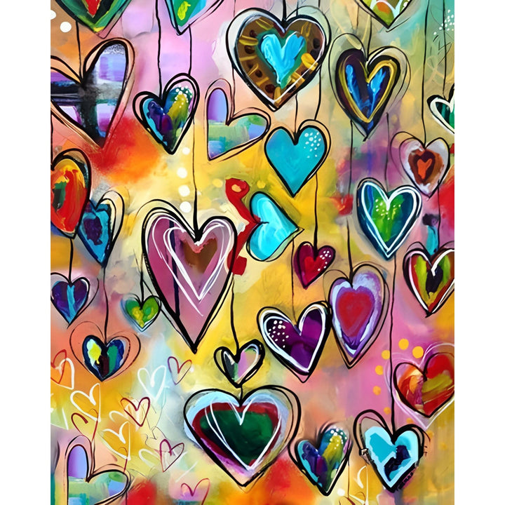 Hanging Hearts | Diamond Painting