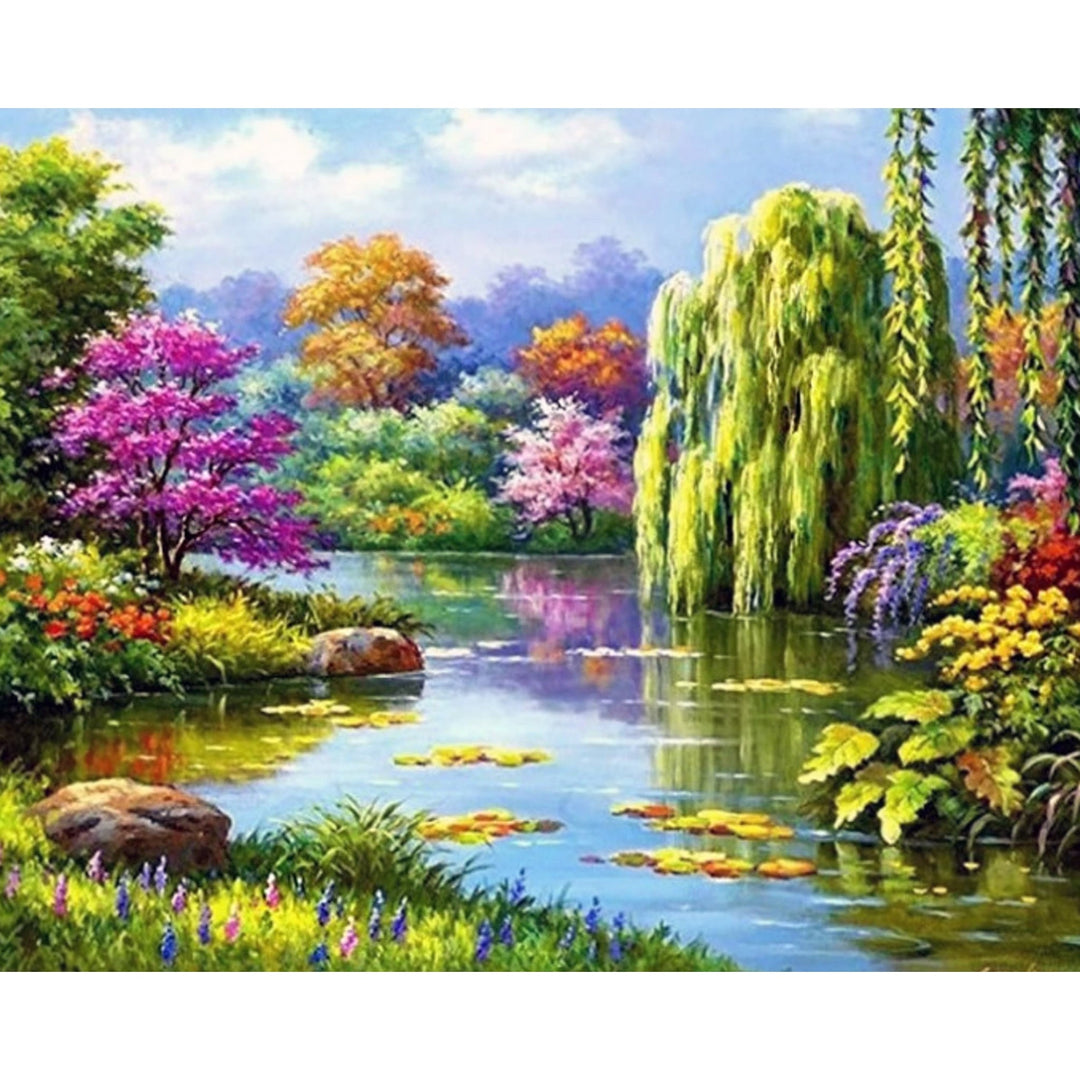 Nature Forest Lake | Diamond Painting