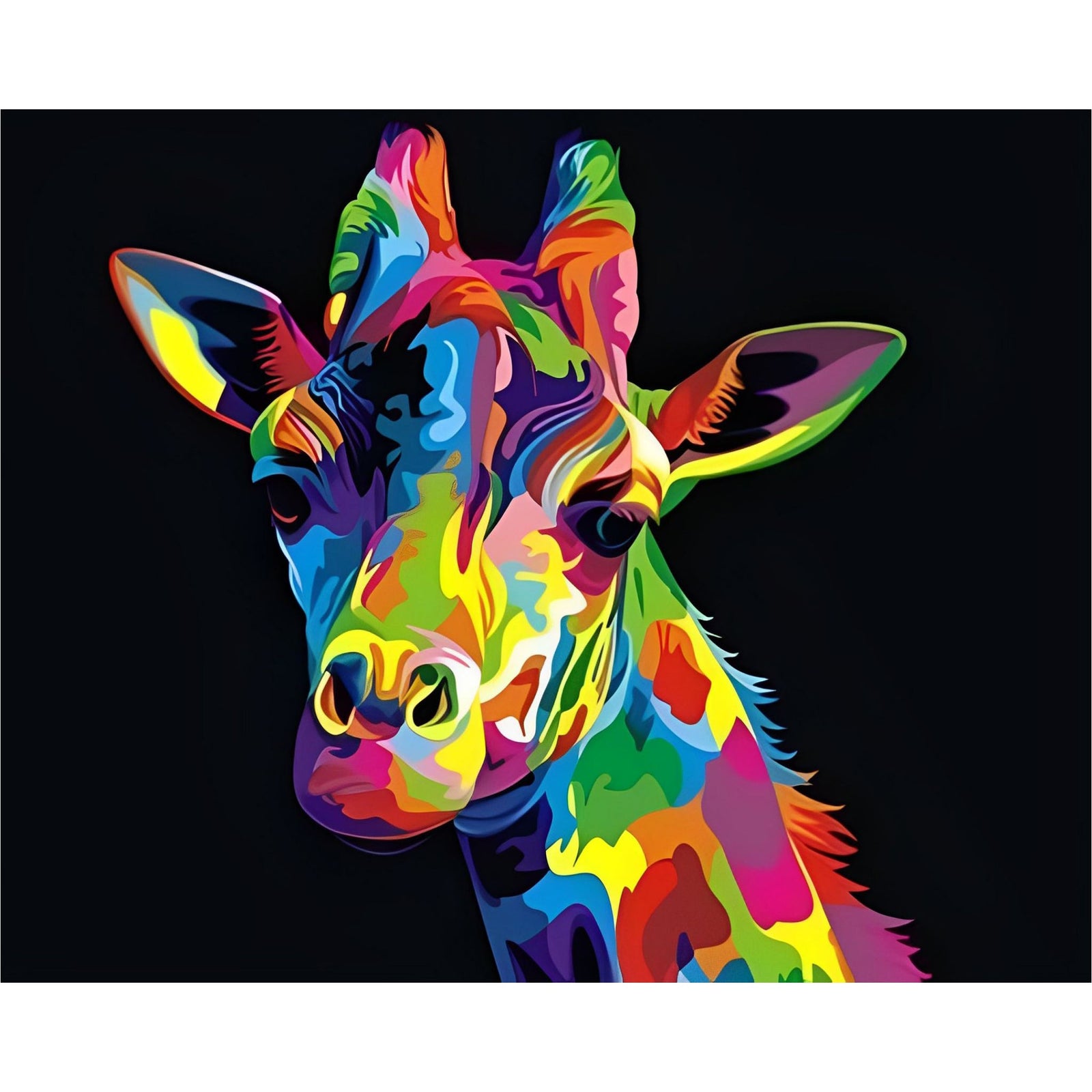 Colorful Giraffe | Diamond Painting Design - Full Drill Diamond Art with 5d Square or Round Diamonds - AB Drills Available