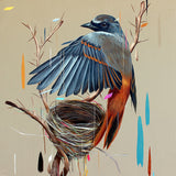 Hummingbird and nest | Diamond Painting Design - Full Drill Diamond Art with 5d Square or Round Diamonds - AB Drills Available