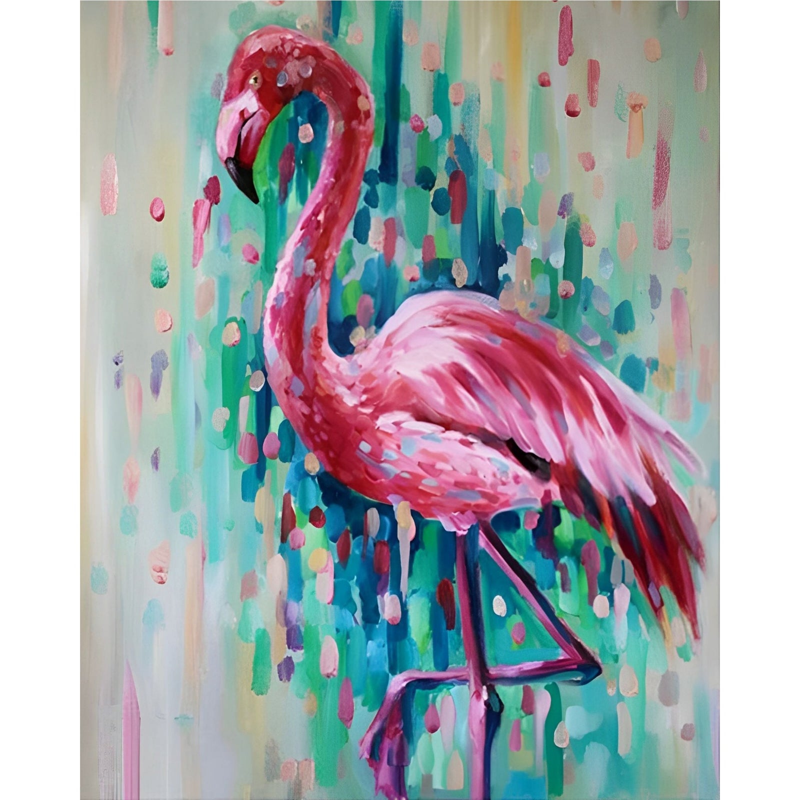 Colorful Flamingo | Diamond Painting Design - Full Drill Diamond Art with 5d Square or Round Diamonds - AB Drills Available