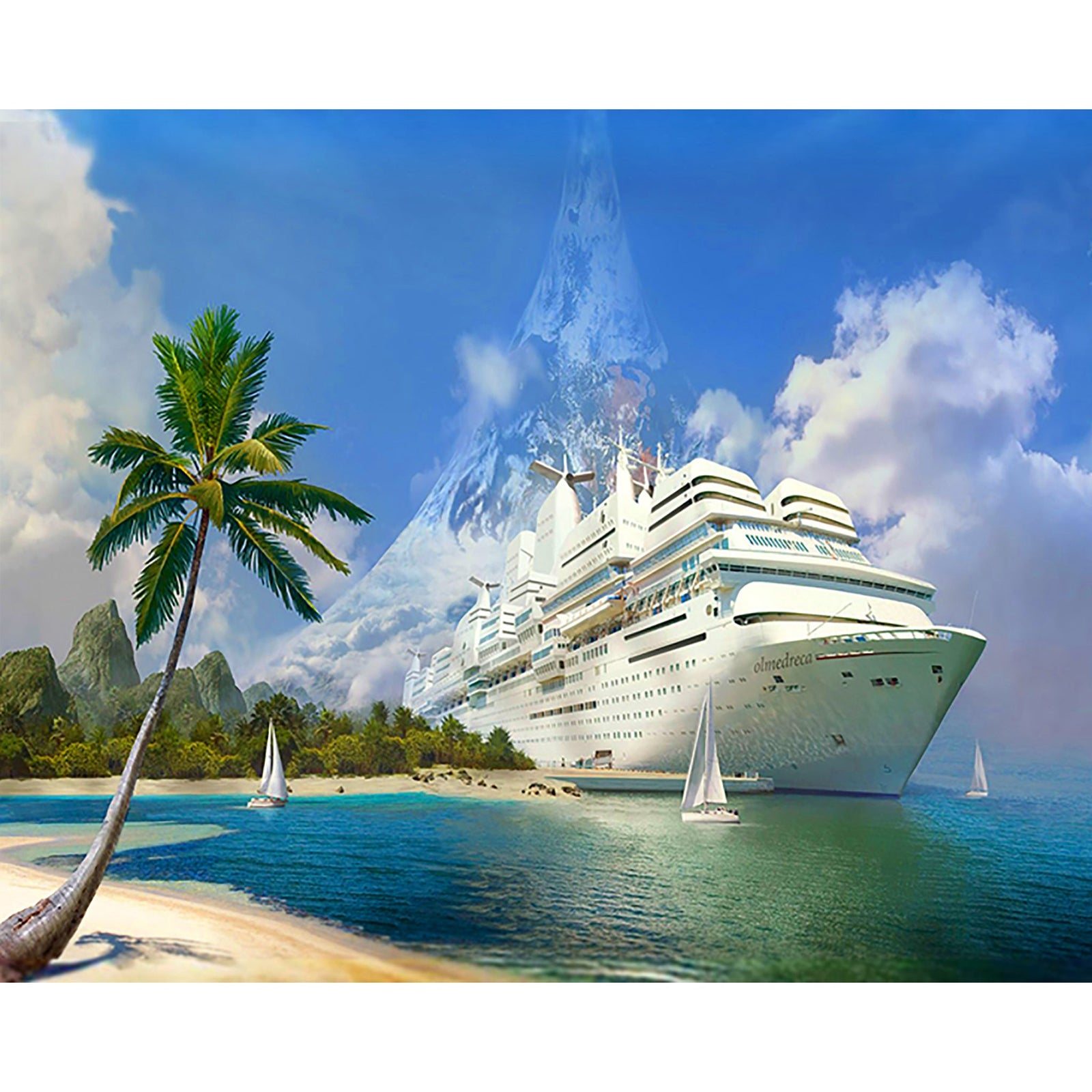 Docked Cruise | Diamond Painting Design - Full Drill Diamond Art with 5d Square or Round Diamonds - AB Drills Available