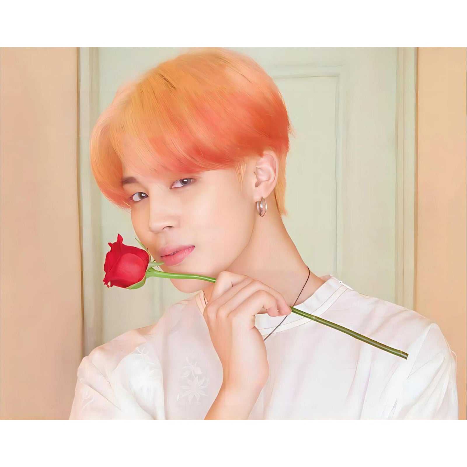 BTS Jimin and Rose | Diamond Painting Design - Full Drill Diamond Art with 5d Square or Round Diamonds - AB Drills Available