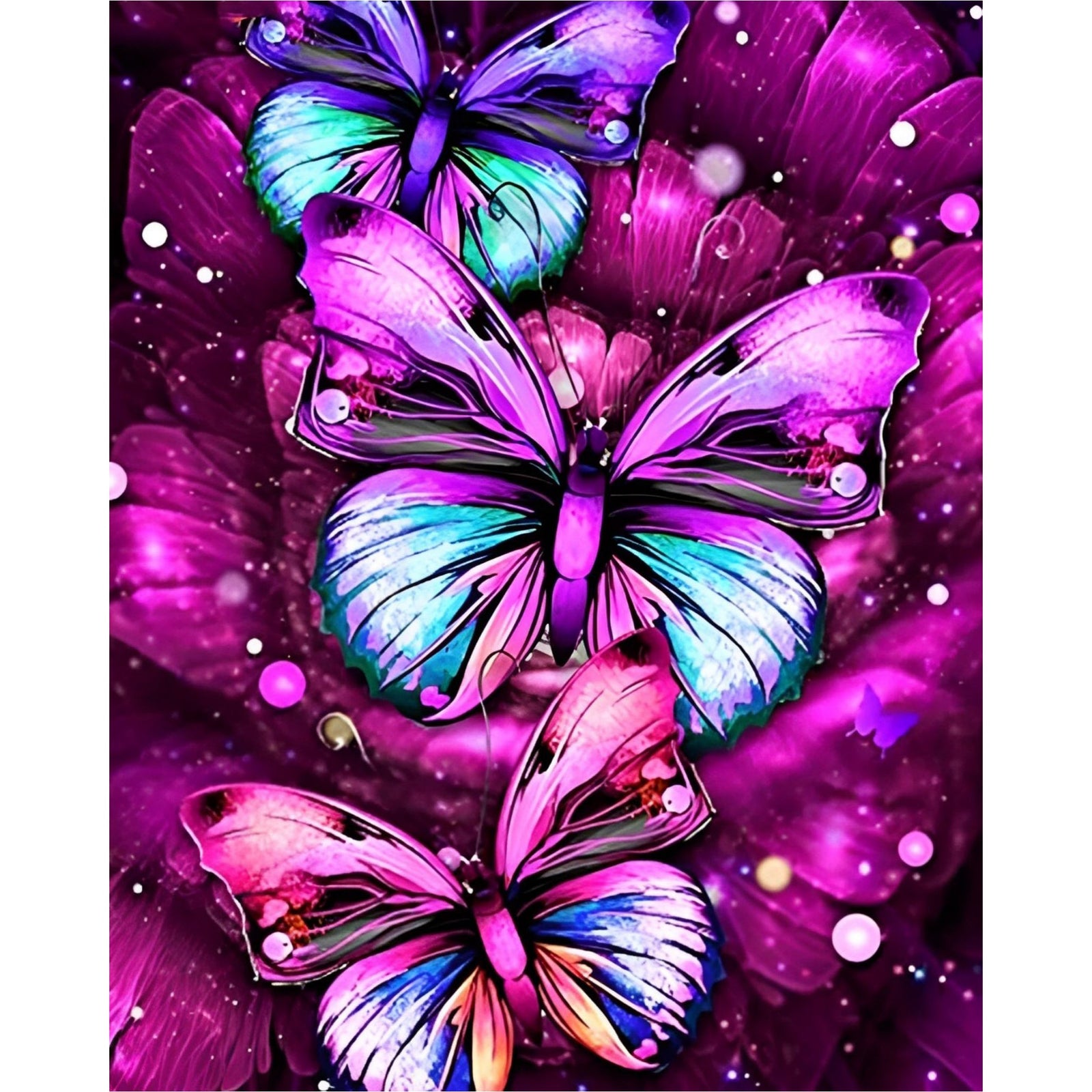 Butterfly Magic | Diamond Painting Design - Full Drill Diamond Art with 5d Square or Round Diamonds - AB Drills Available