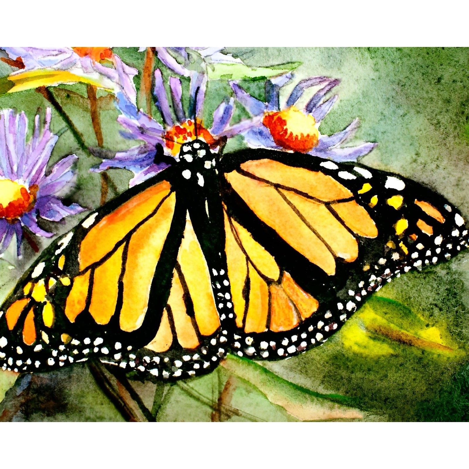 Monarch’s Embrace of Nature | Diamond Painting Design - Full Drill Diamond Art with 5d Square or Round Diamonds - AB Drills Available