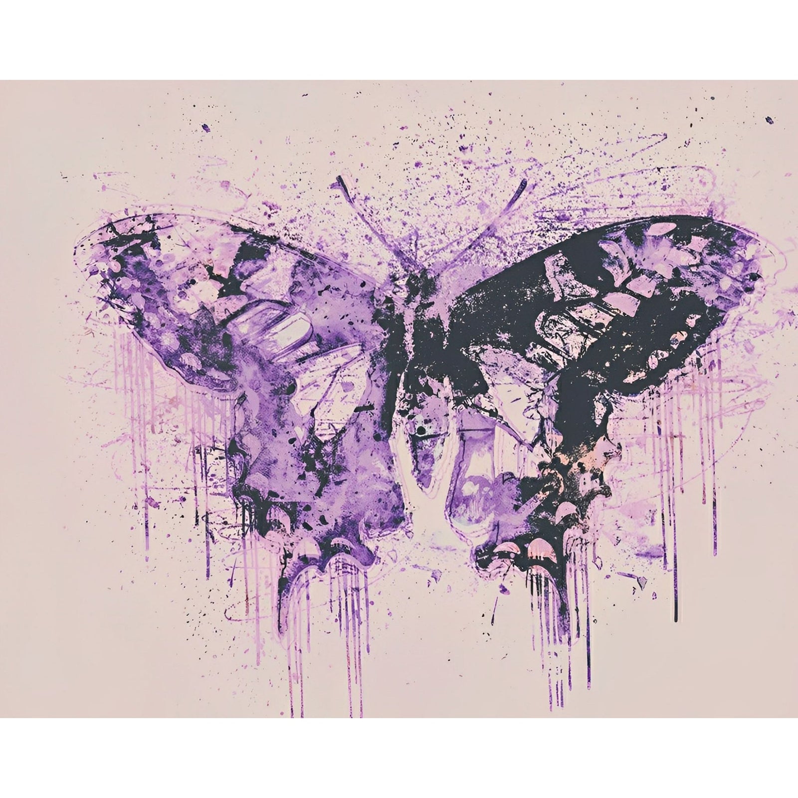 Abstract Purple Butterfly | Diamond Painting Design - Full Drill Diamond Art with 5d Square or Round Diamonds - AB Drills Available