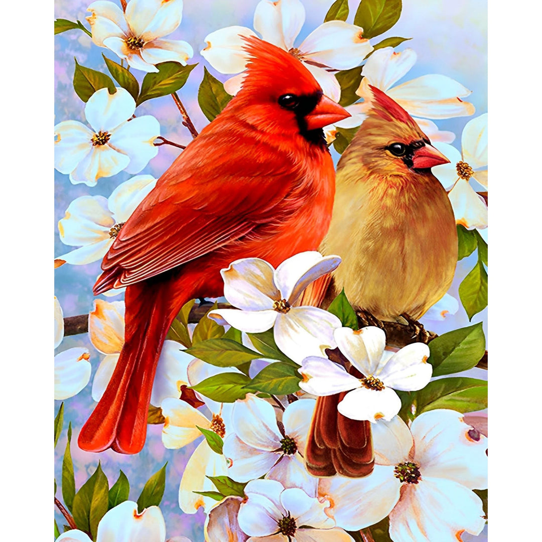 Cardinal Blossom Painting | Diamond Painting