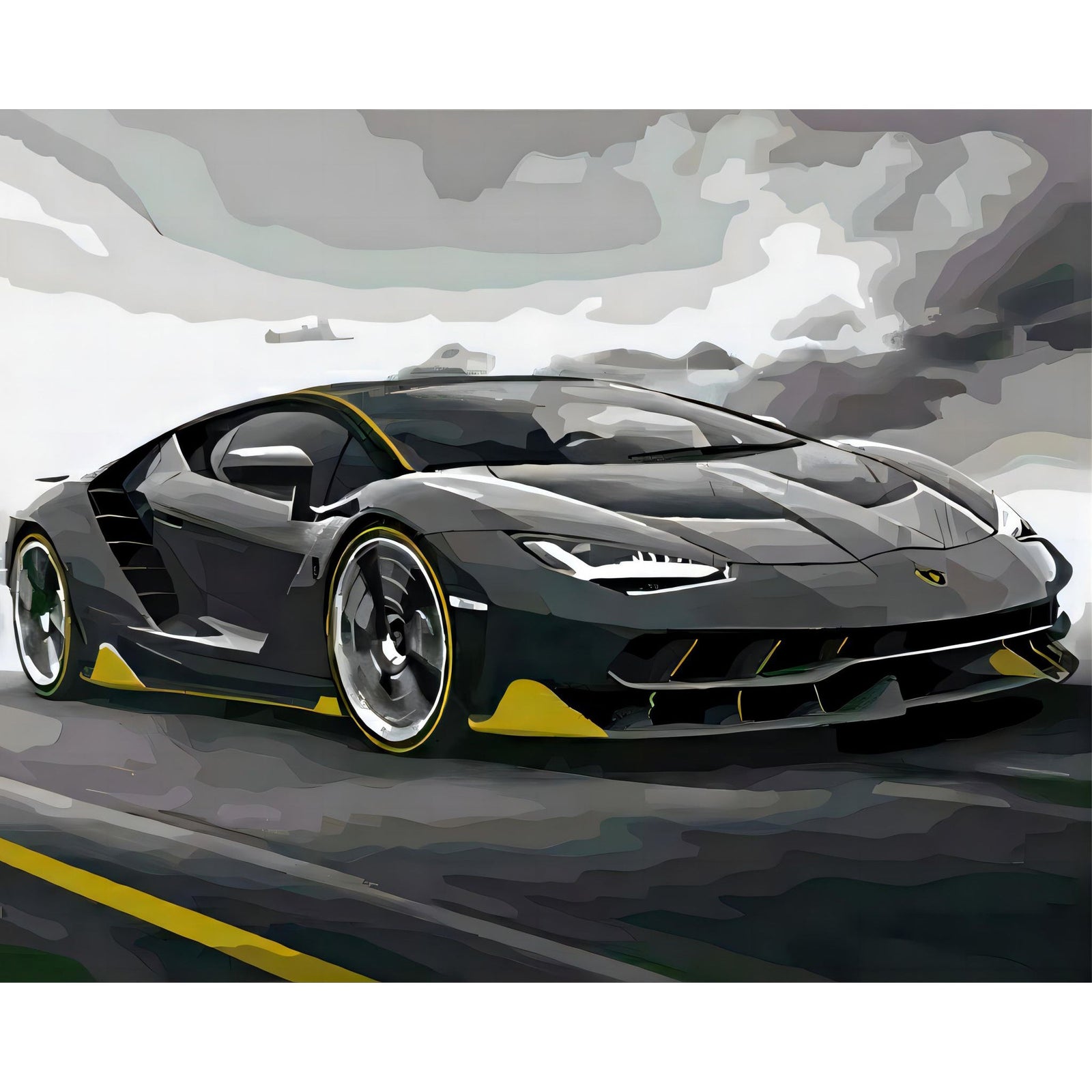 Lamborghini Centenario | Diamond Painting Design - Full Drill Diamond Art with 5d Square or Round Diamonds - AB Drills Available