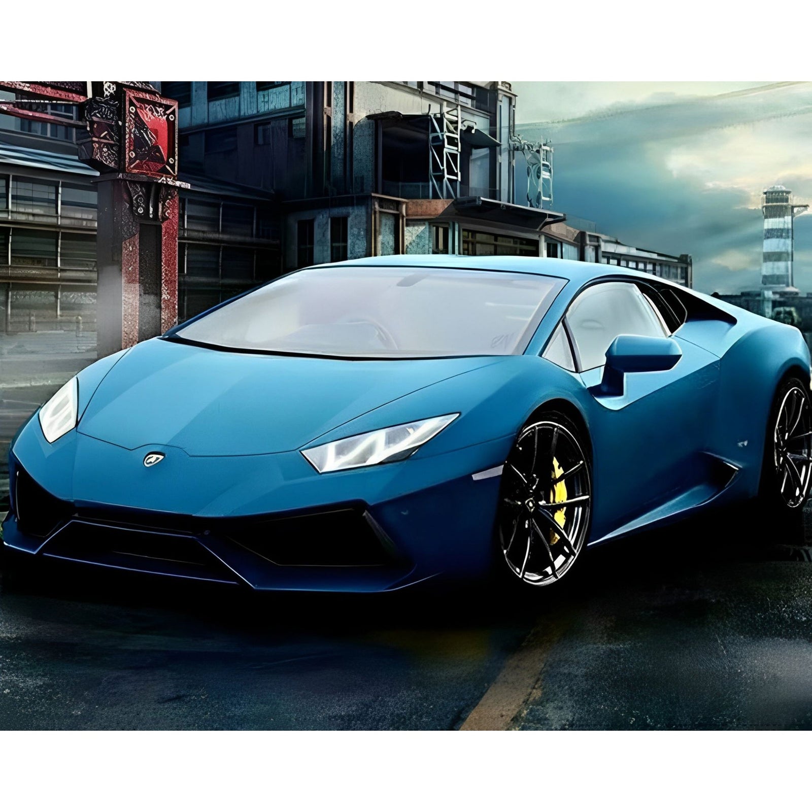 Blue Lamborghini | Diamond Painting Design - Full Drill Diamond Art with 5d Square or Round Diamonds - AB Drills Available