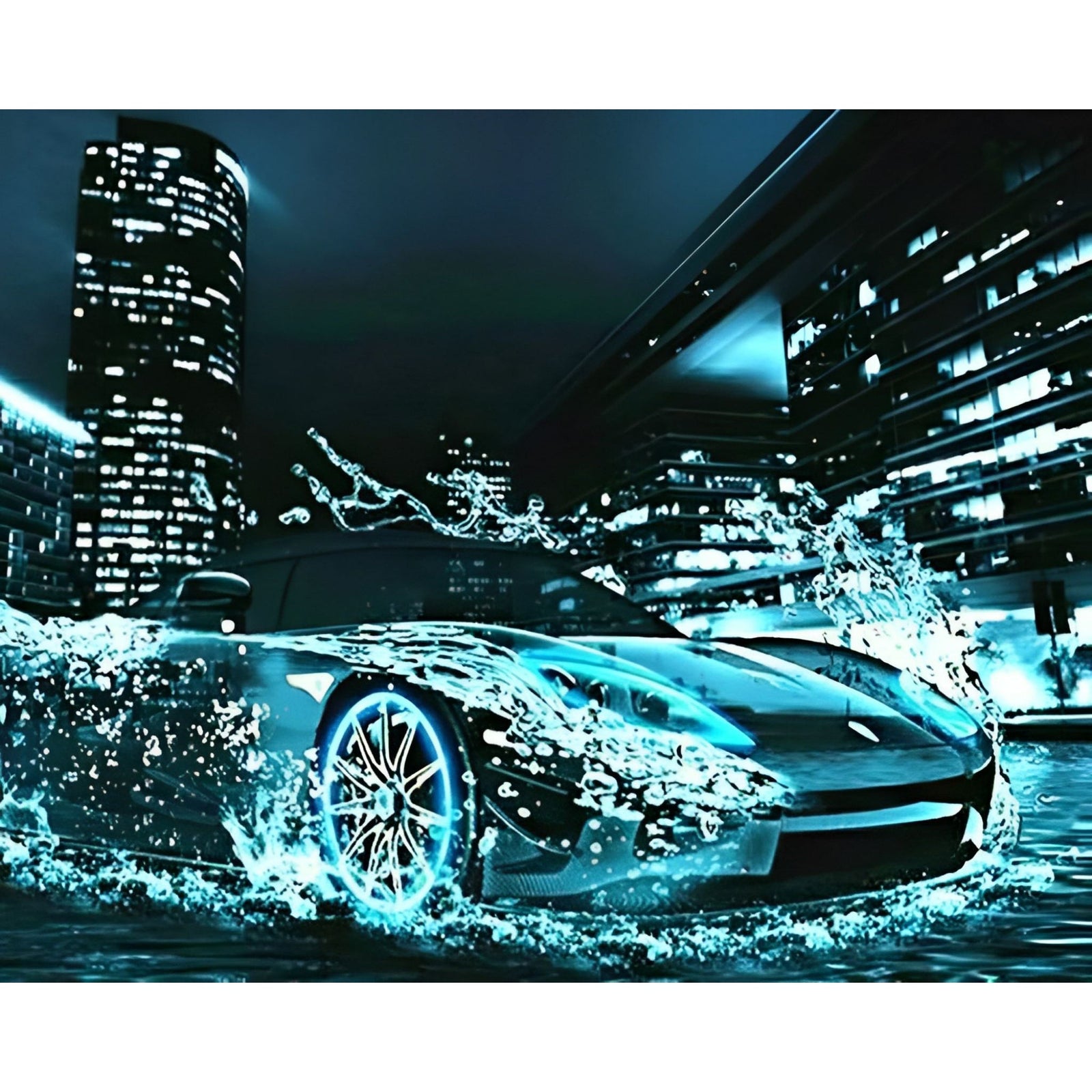 Lightning Fast Super Car | Diamond Painting Design - Full Drill Diamond Art with 5d Square or Round Diamonds - AB Drills Available