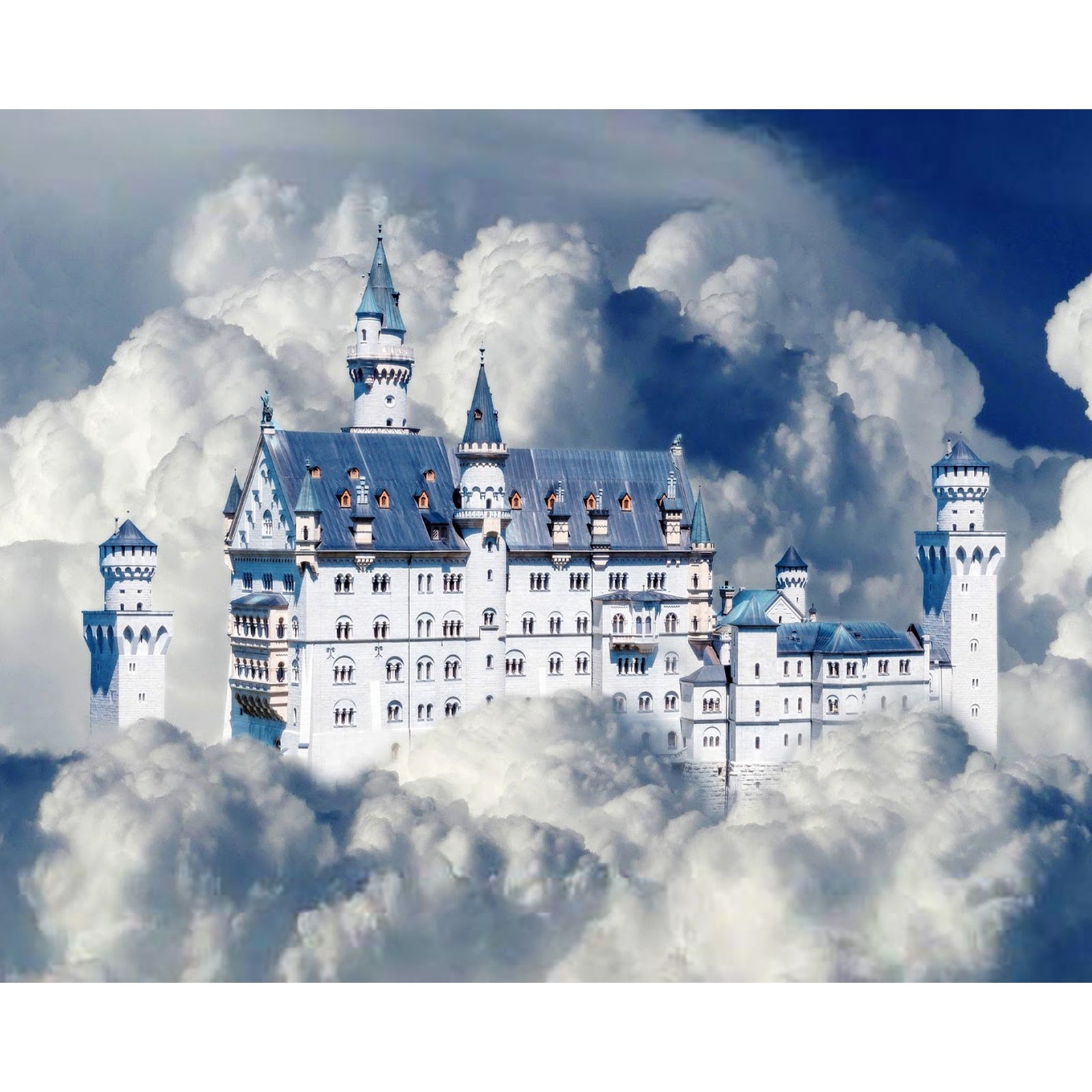 Castle in the Clouds | Diamond Painting Design - Full Drill Diamond Art with 5d Square or Round Diamonds - AB Drills Available