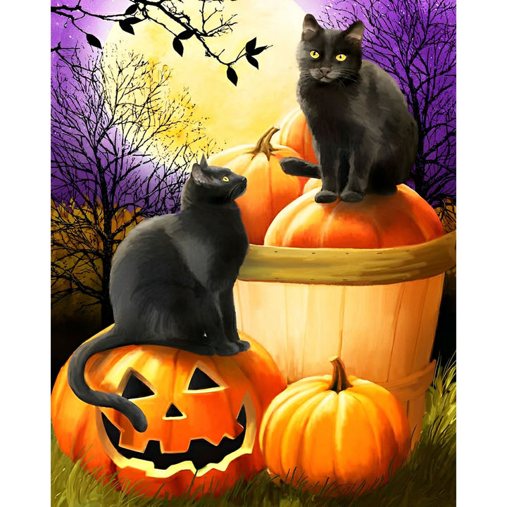 Black Cat Halloween | Diamond Painting