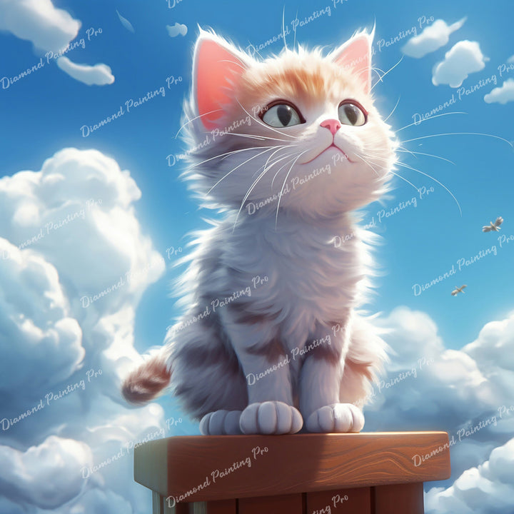 Blue Sky Kitty Pride | Diamond Painting