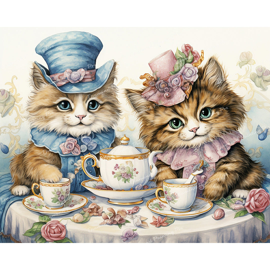 Kitty Tea Party | Diamond Painting