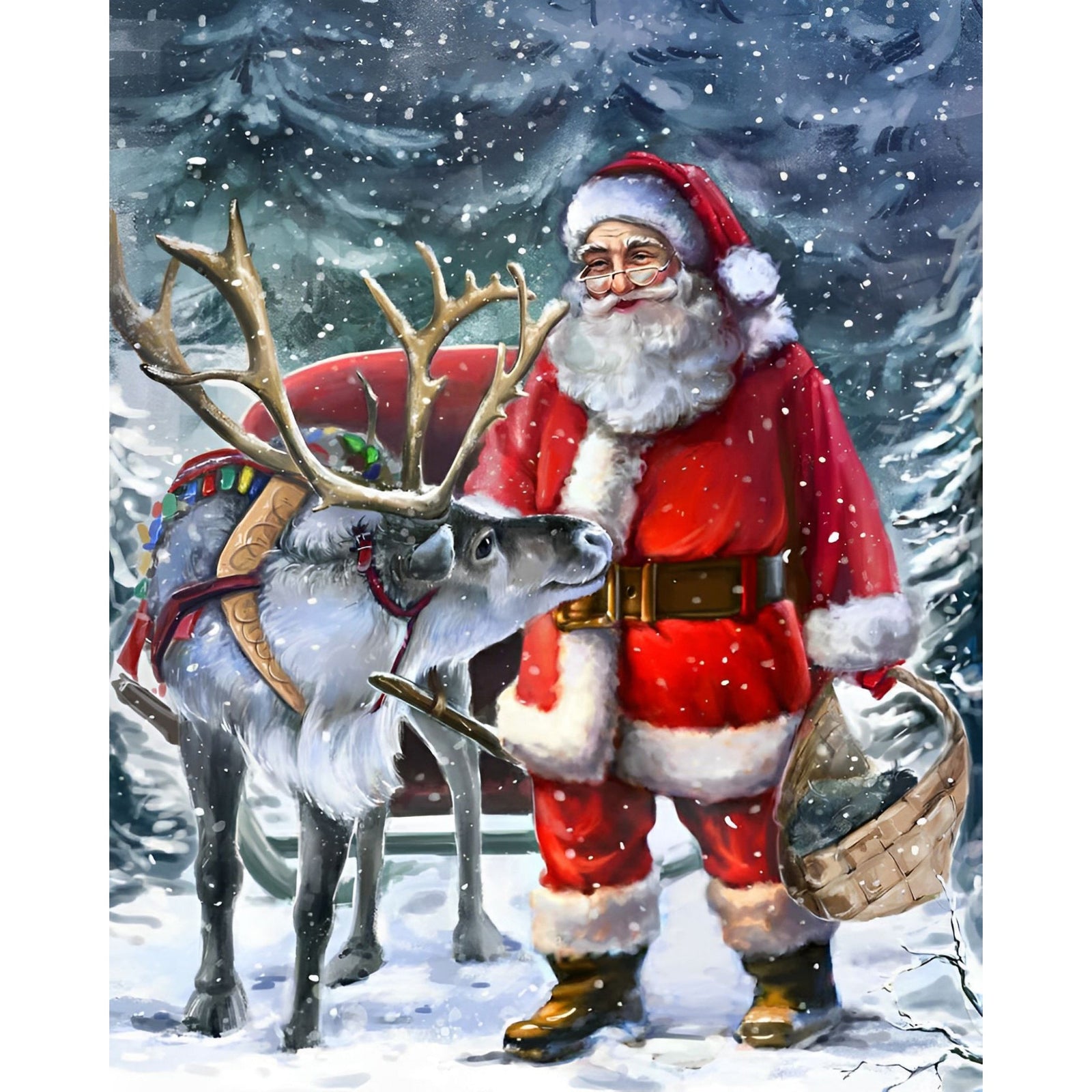 Christmas Pals | Diamond Painting Design - Full Drill Diamond Art with 5d Square or Round Diamonds - AB Drills Available