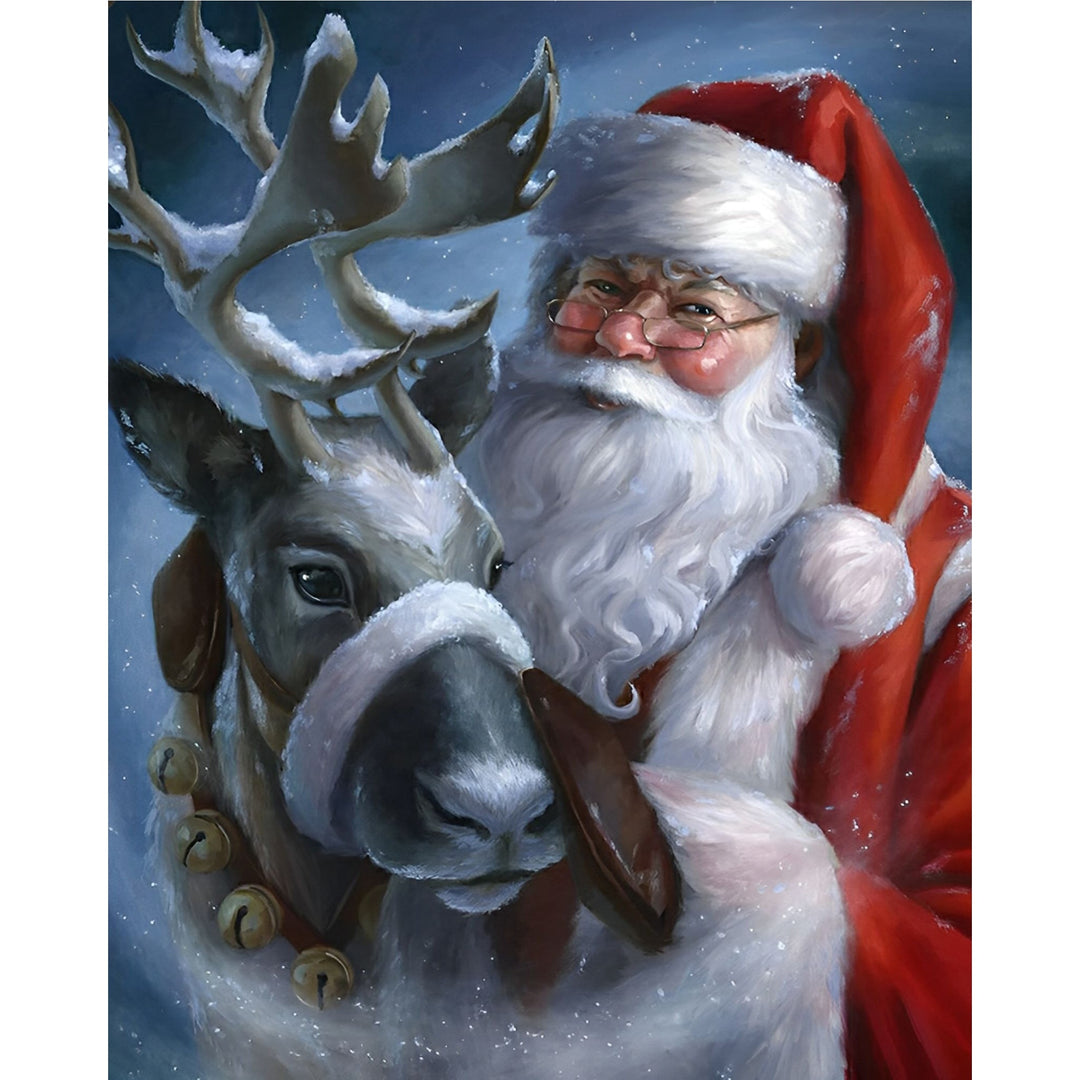 Santa and His Buddy | Diamond Painting