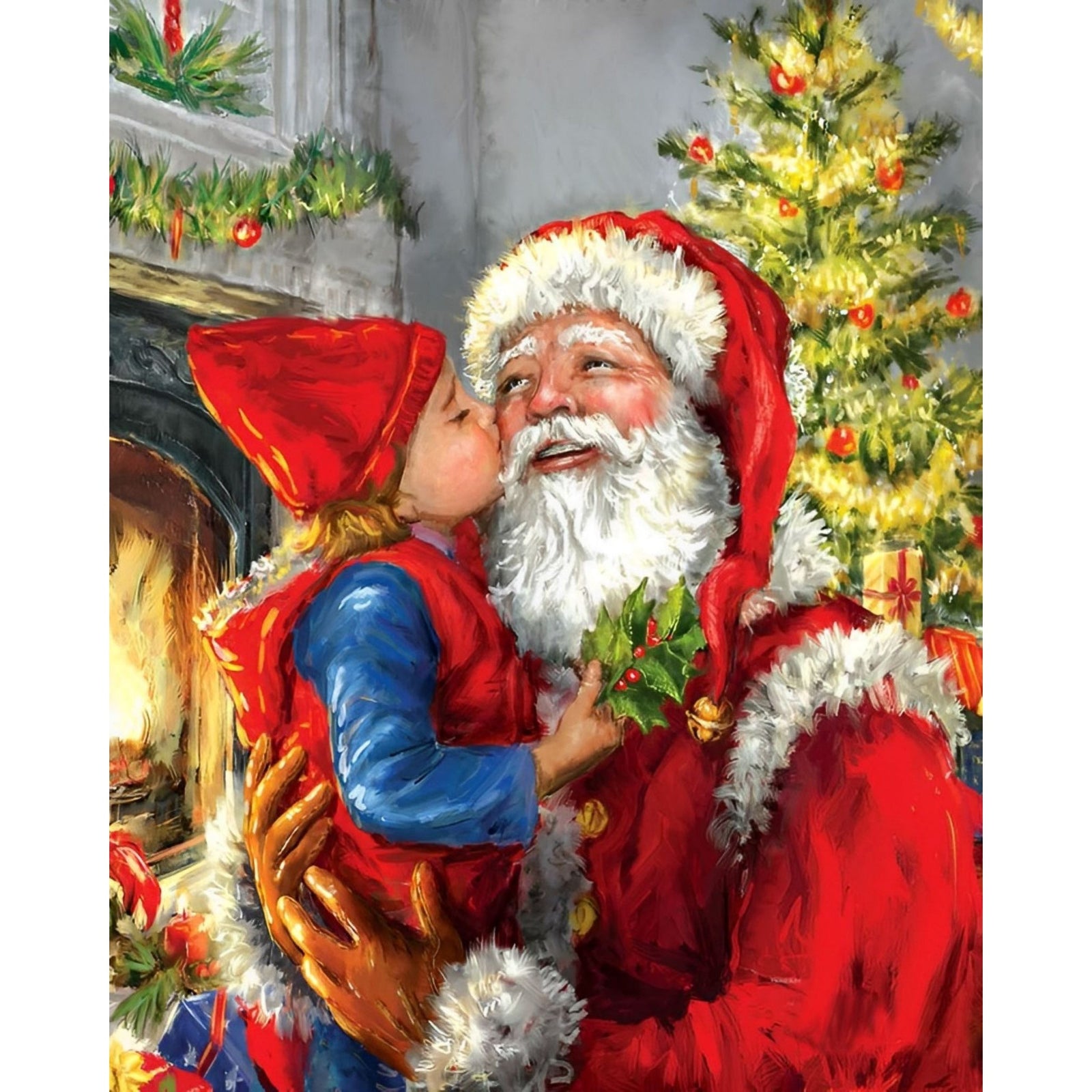 Merry Christmas Santa | Diamond Painting Design - Full Drill Diamond Art with 5d Square or Round Diamonds - AB Drills Available