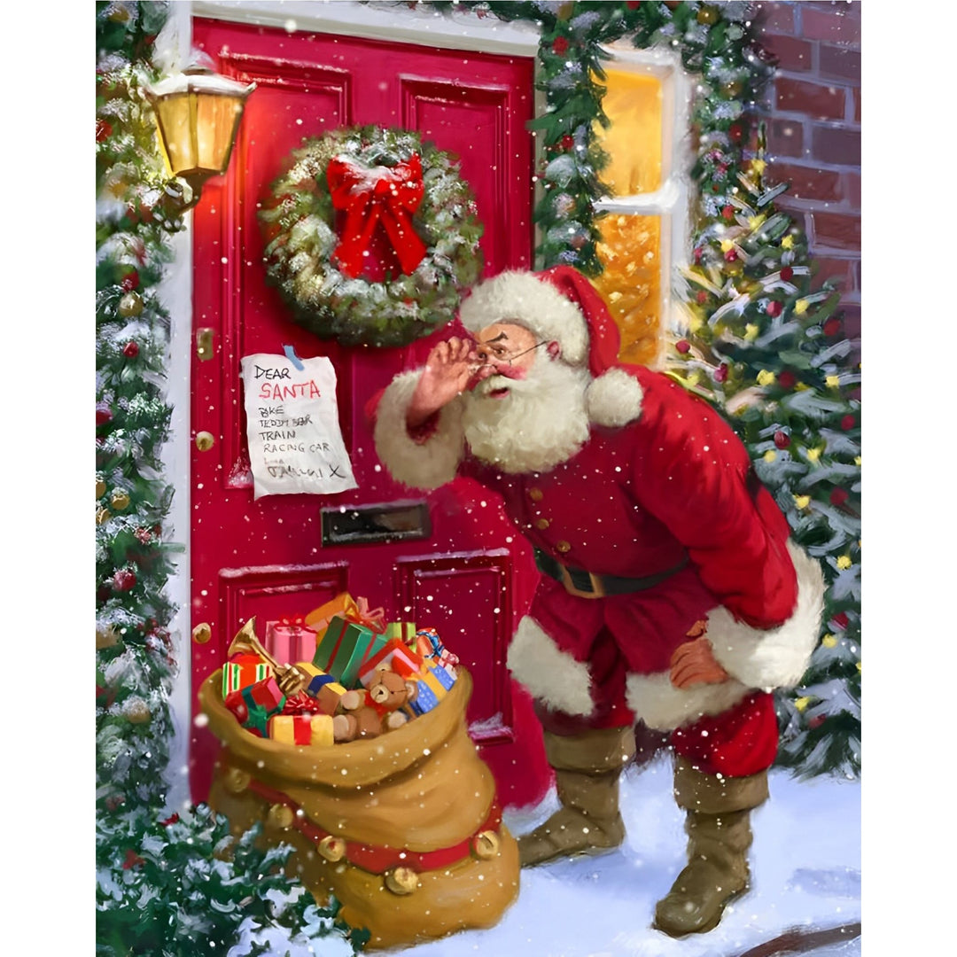 Christmas Santa with Gifts | Diamond Painting