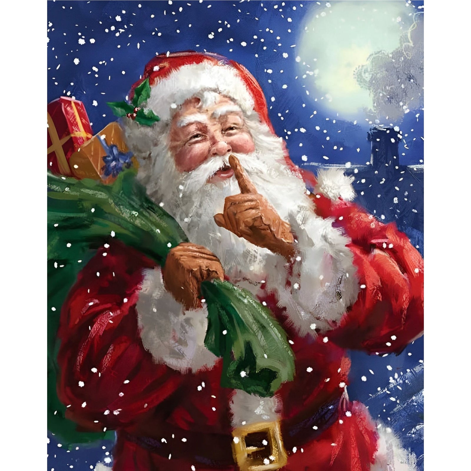 Santa's Secret | Diamond Painting Design - Full Drill Diamond Art with 5d Square or Round Diamonds - AB Drills Available