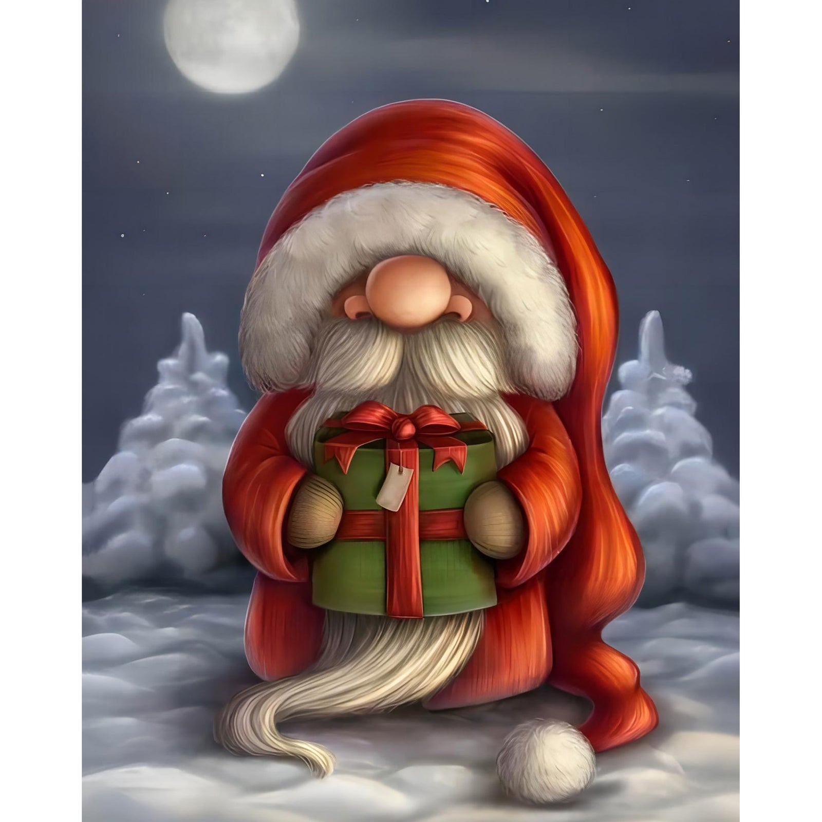 Cartoon Santa Claus | Diamond Painting Design - Full Drill Diamond Art with 5d Square or Round Diamonds - AB Drills Available