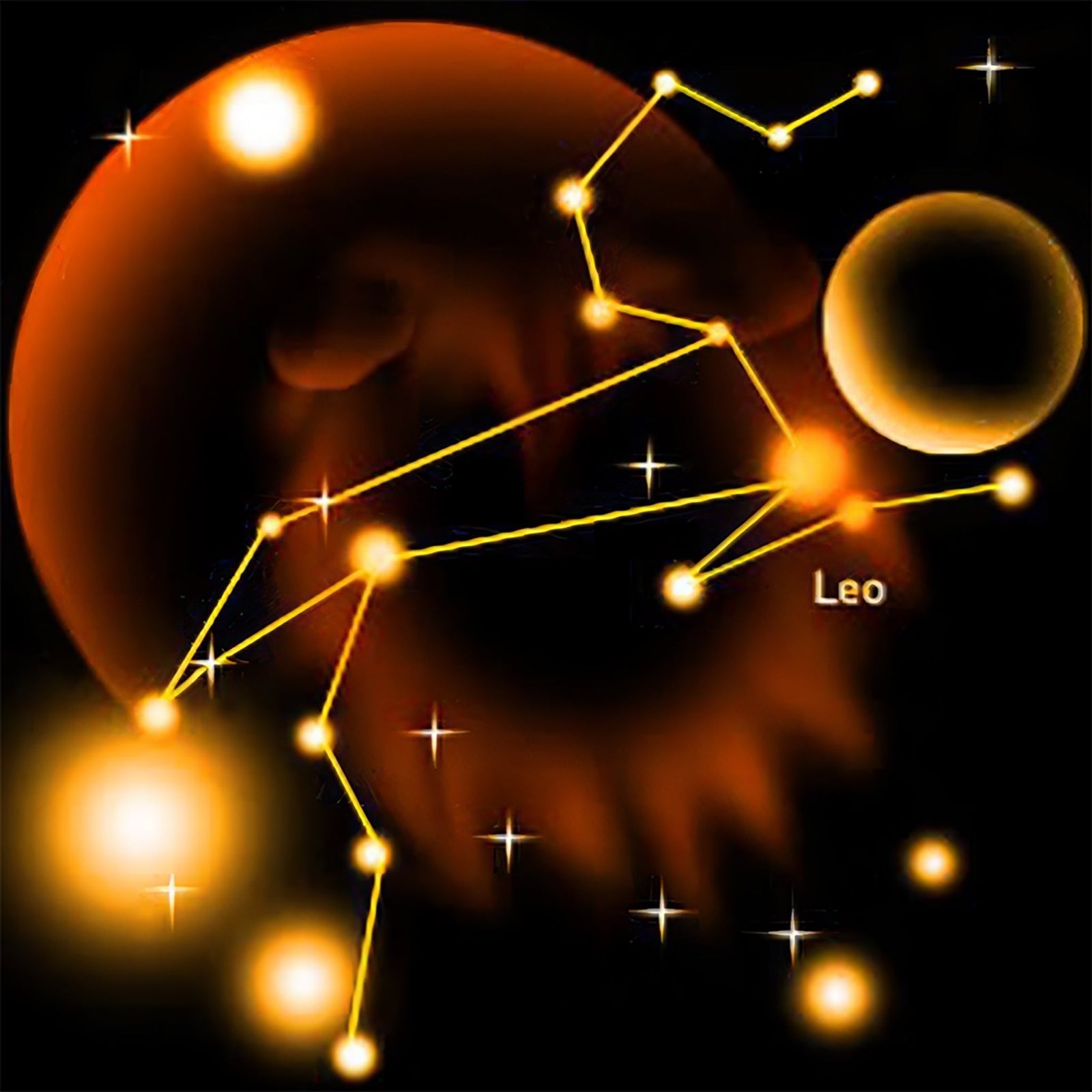 Leo Star Sign | Diamond Painting Design - Full Drill Diamond Art with 5d Square or Round Diamonds - AB Drills Available