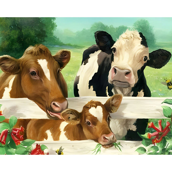 Cow Family | Diamond Painting