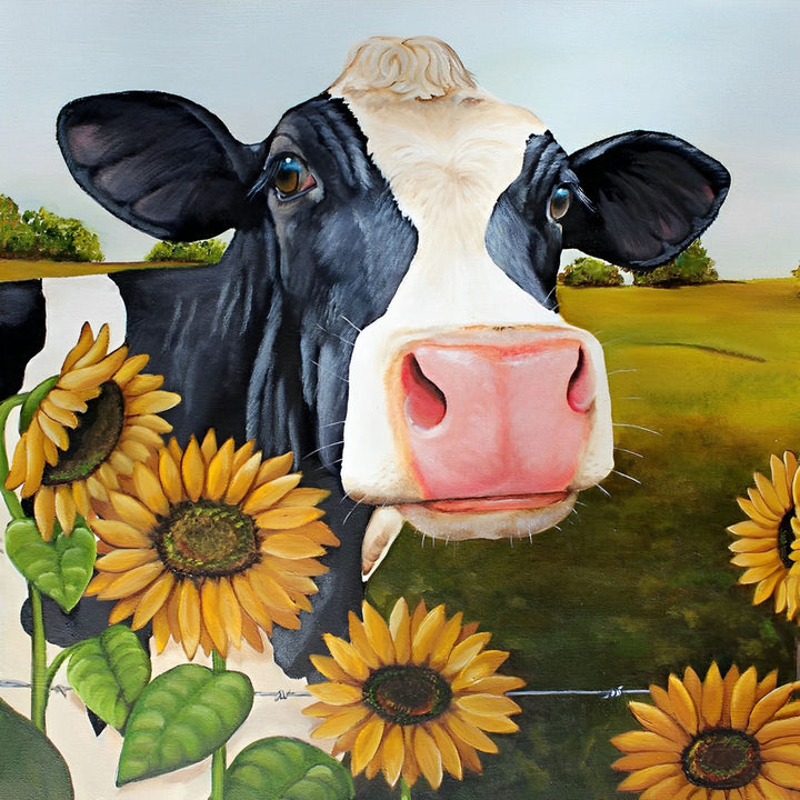 Cow Sunflower | Diamond Painting