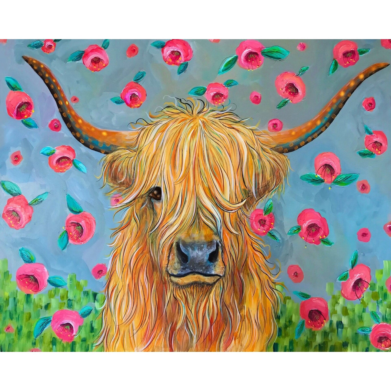 Highland Baby Cow | Diamond Painting Design - Full Drill Diamond Art with 5d Square or Round Diamonds - AB Drills Available