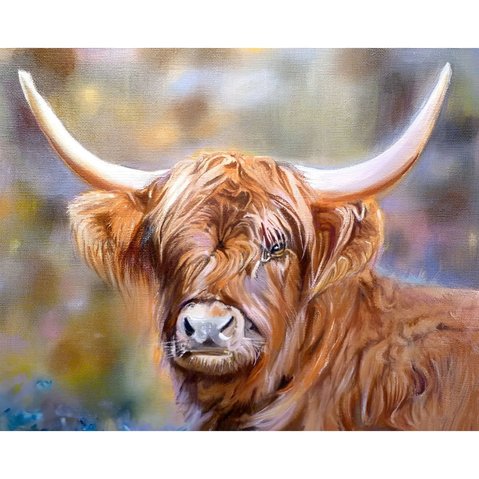 Serene Highland Cow | Diamond Painting Design - Full Drill Diamond Art with 5d Square or Round Diamonds - AB Drills Available