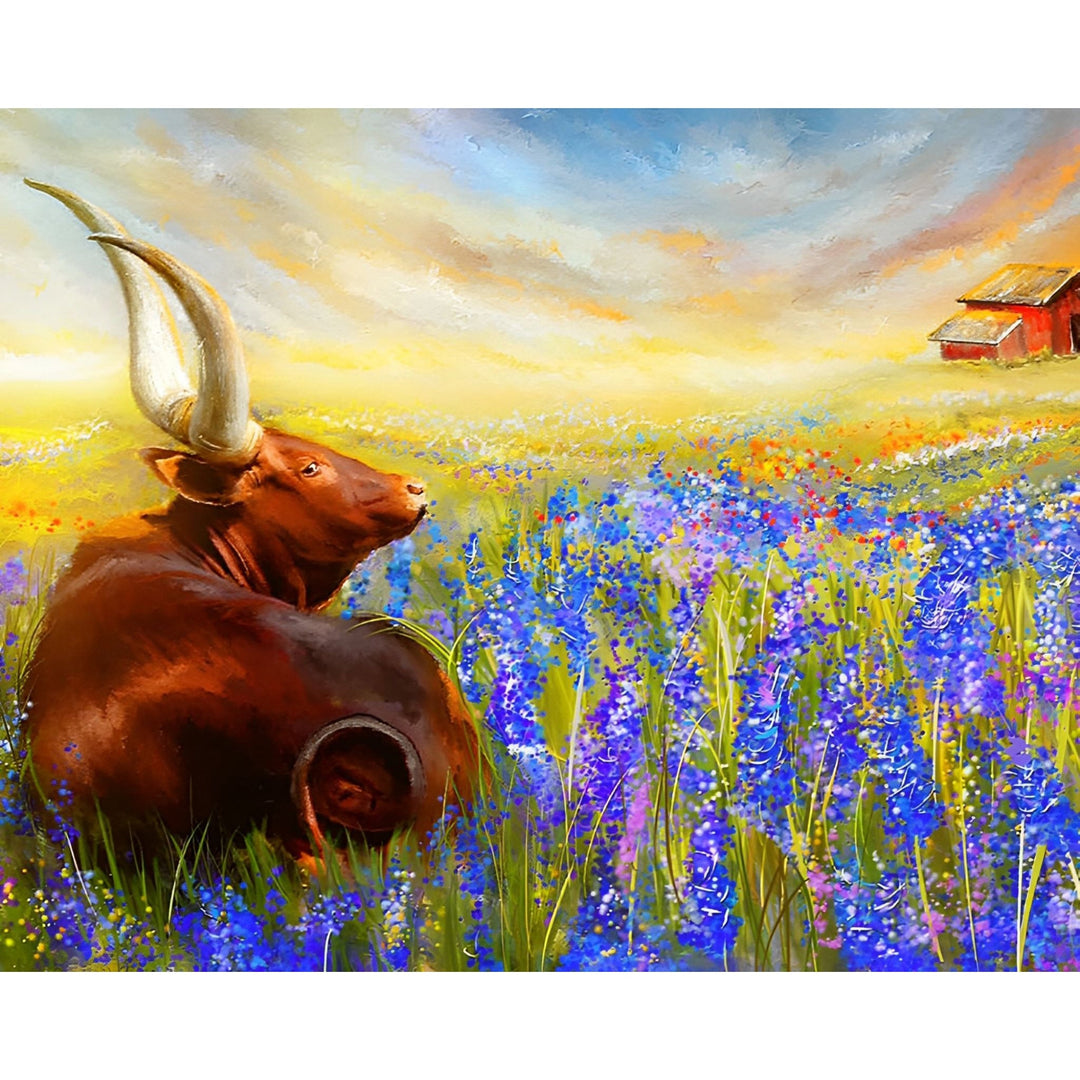 Longhorn Cow | Diamond Painting