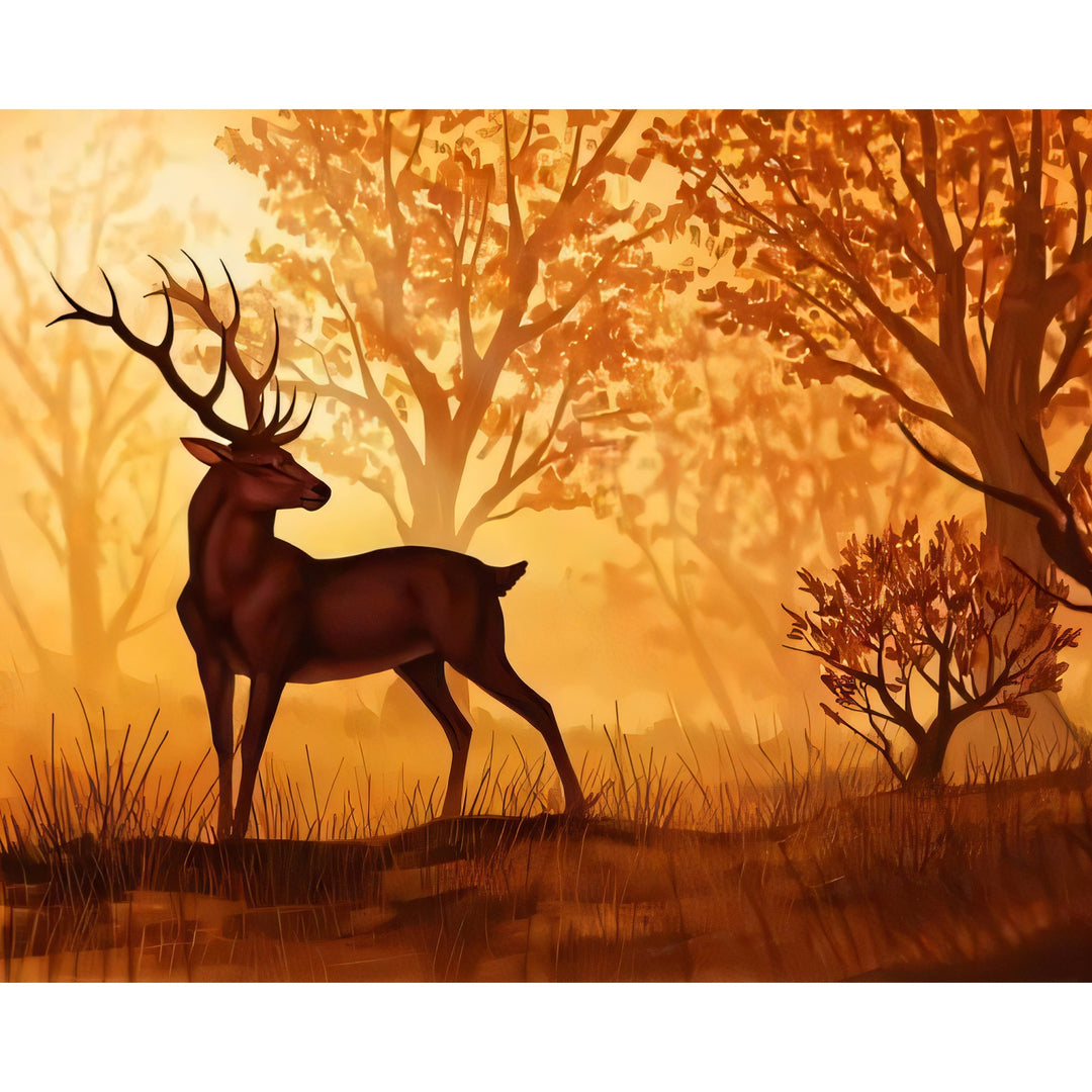 Sunset Deer | Diamond Painting