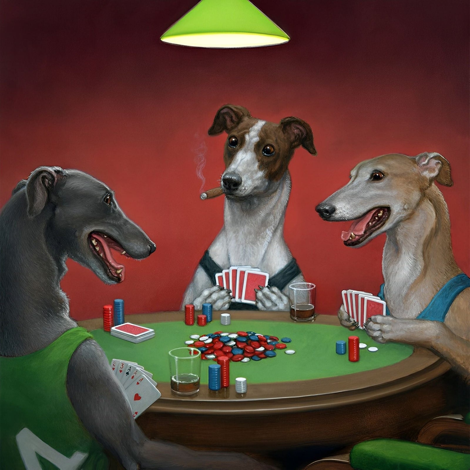 Three Dogs Poker Night | Diamond Painting Design - Full Drill Diamond Art with 5d Square or Round Diamonds - AB Drills Available