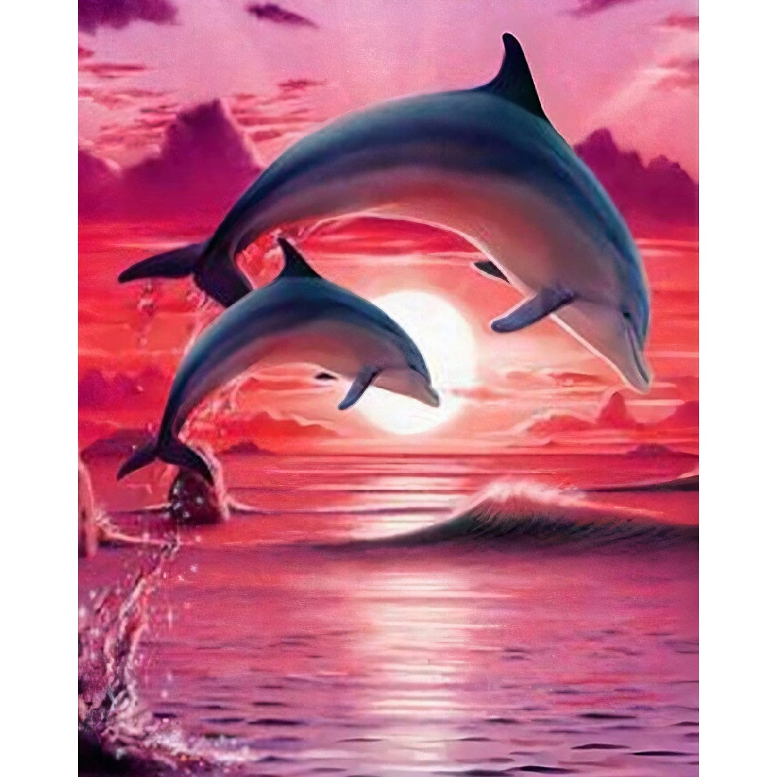 Dolphin | Diamond Painting Design - Full Drill Diamond Art with 5d Square or Round Diamonds - AB Drills Available