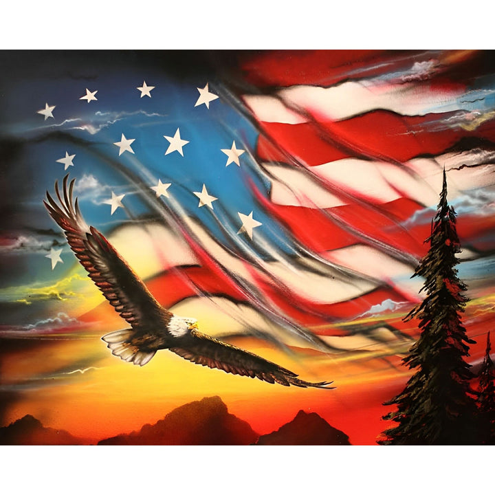 American Flag and Eagle | Diamond Painting