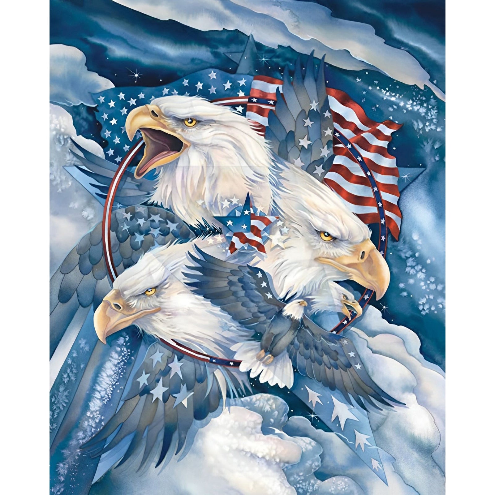 American Eagles | Diamond Painting Design - Full Drill Diamond Art with 5d Square or Round Diamonds - AB Drills Available