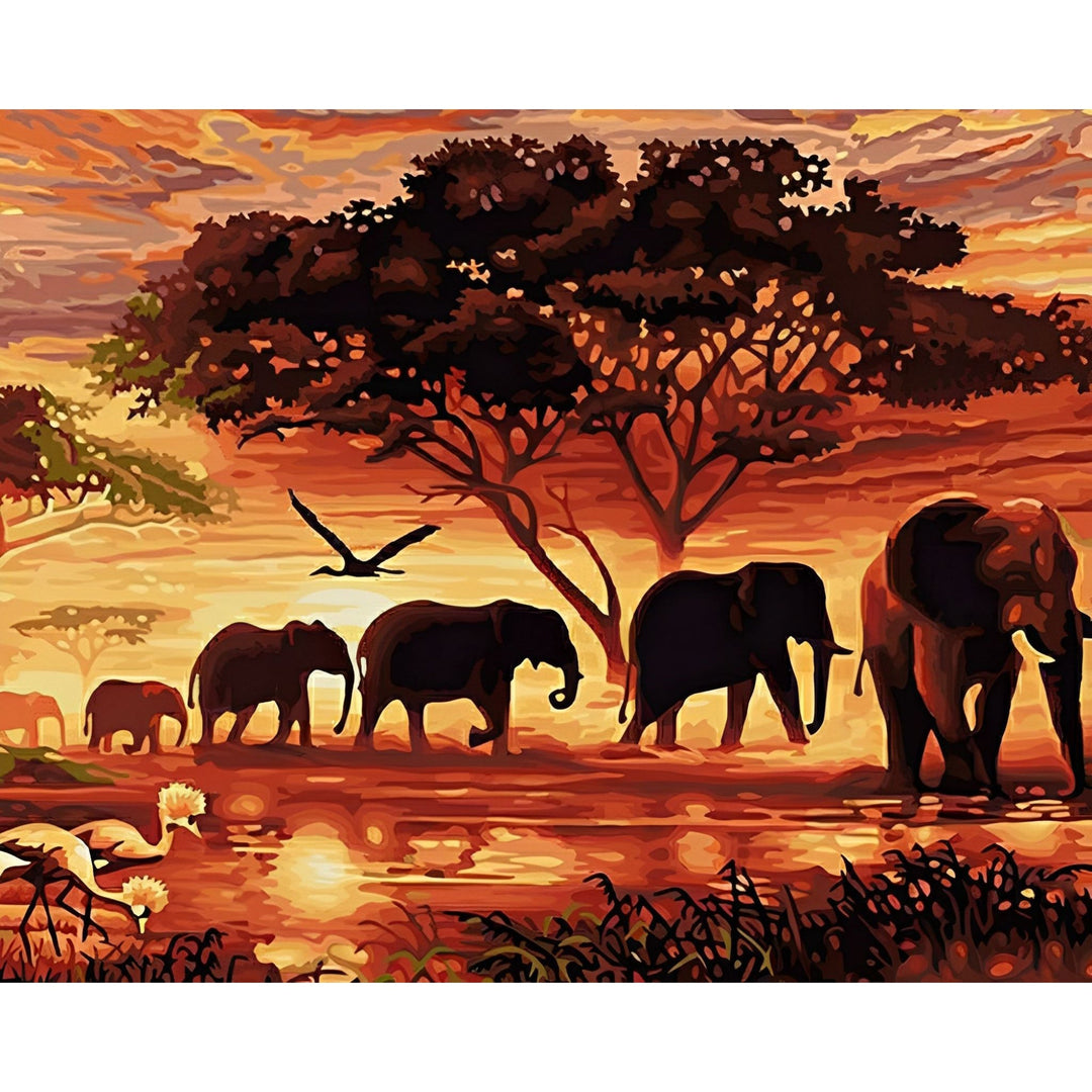 A Club of Elephants | Diamond Painting