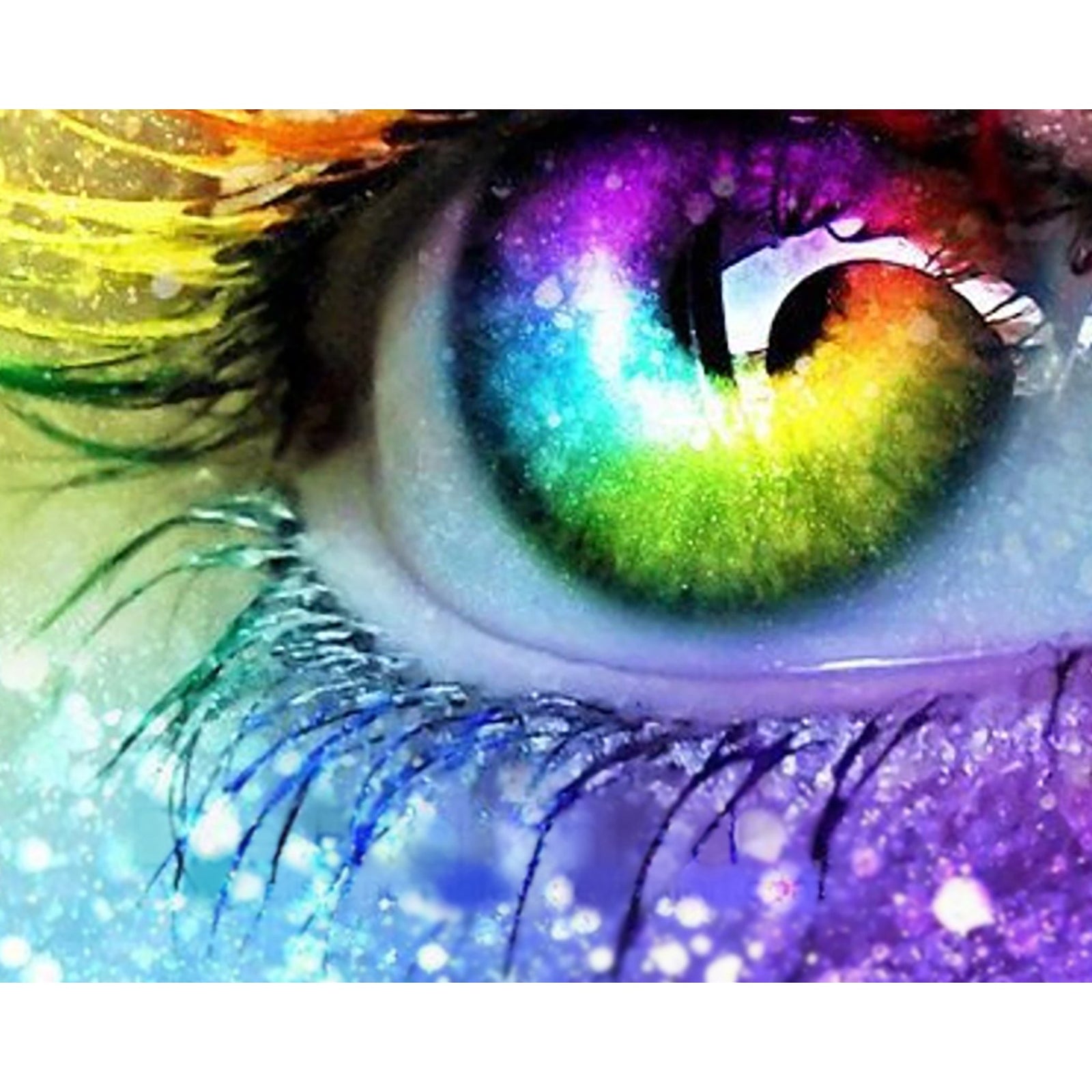 Rainbow Eyes | Diamond Painting Design - Full Drill Diamond Art with 5d Square or Round Diamonds - AB Drills Available