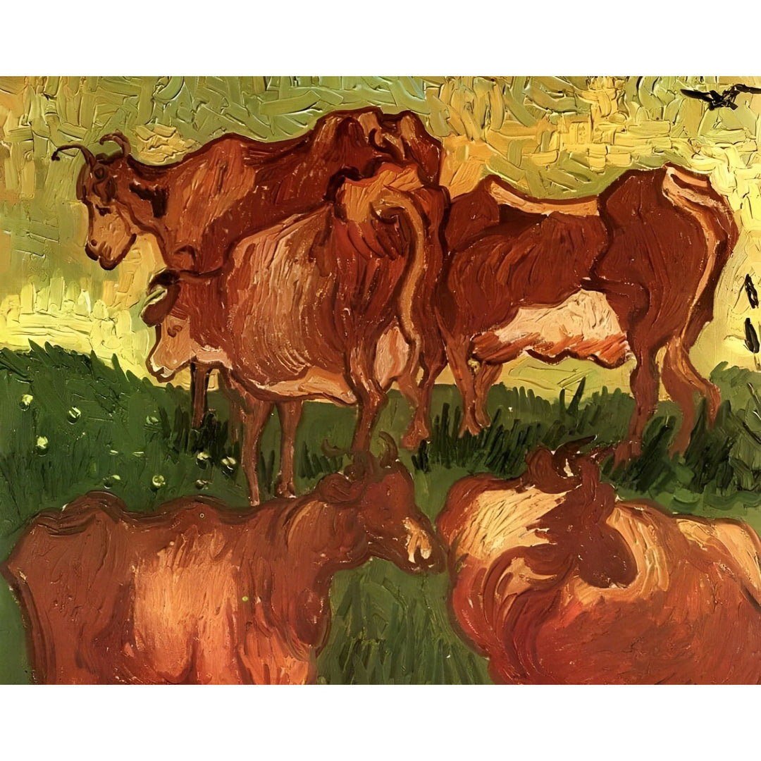 Cows - Vincent van Gogh | Diamond Painting