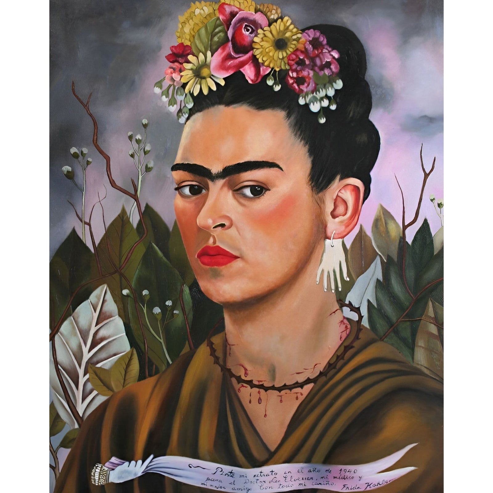 Dedicated to Dr Eloesser - Frida Kahlo | Diamond Painting Design - Full Drill Diamond Art with 5d Square or Round Diamonds - AB Drills Available