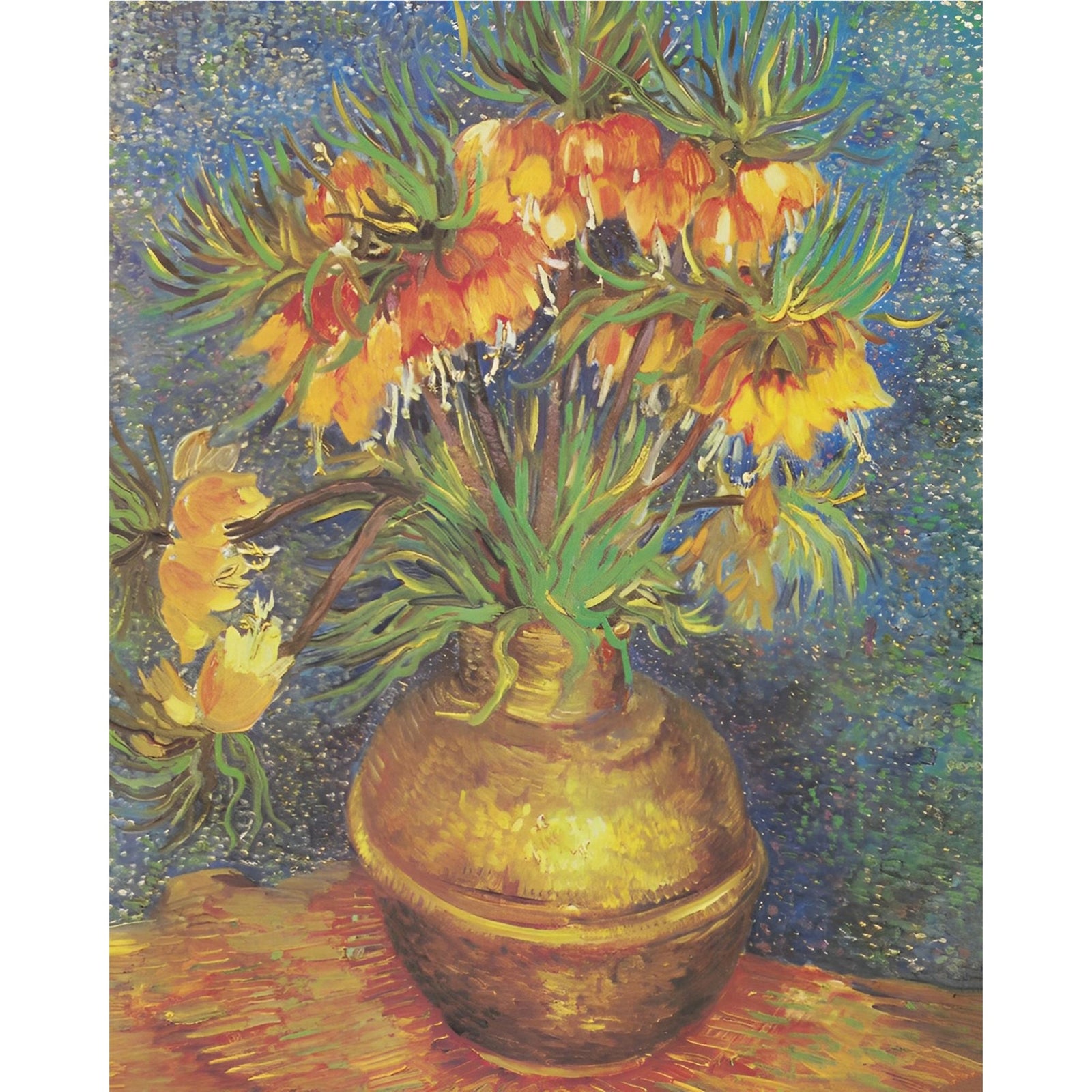 Imperial Fritillaries in a Copper Vase - Vincent van Gogh | Diamond Painting Design - Full Drill Diamond Art with 5d Square or Round Diamonds - AB Drills Available