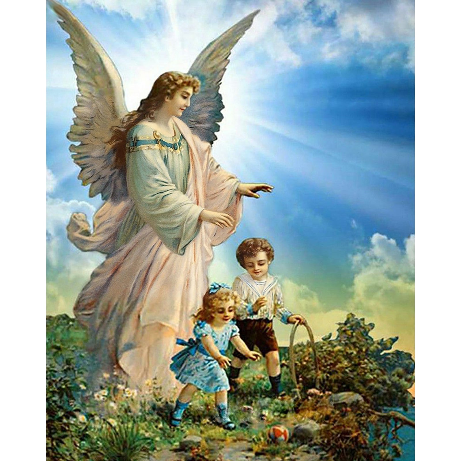 Angel Save Babys | Diamond Painting Design - Full Drill Diamond Art with 5d Square or Round Diamonds - AB Drills Available