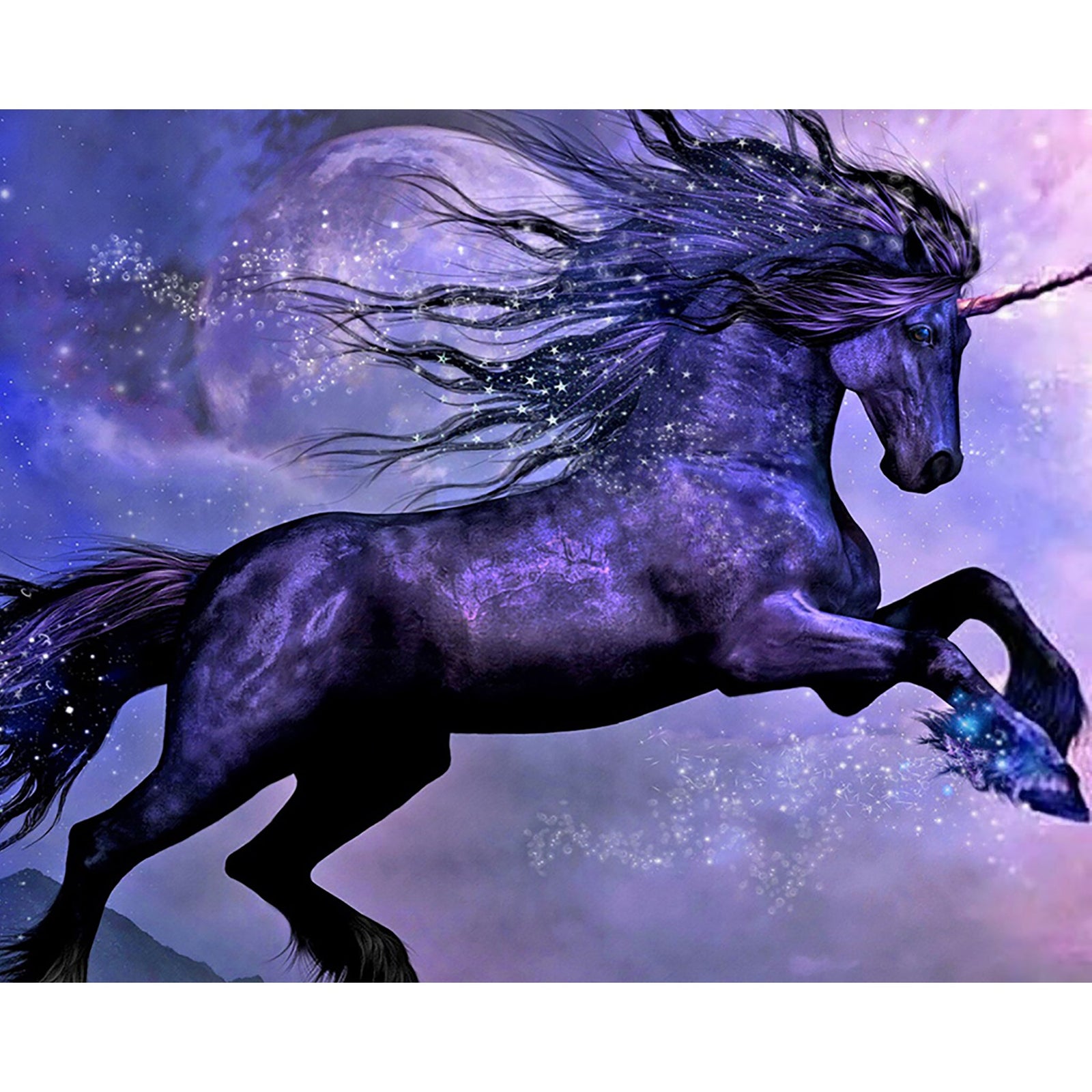 Purple Unicorn | Diamond Painting Design - Full Drill Diamond Art with 5d Square or Round Diamonds - AB Drills Available