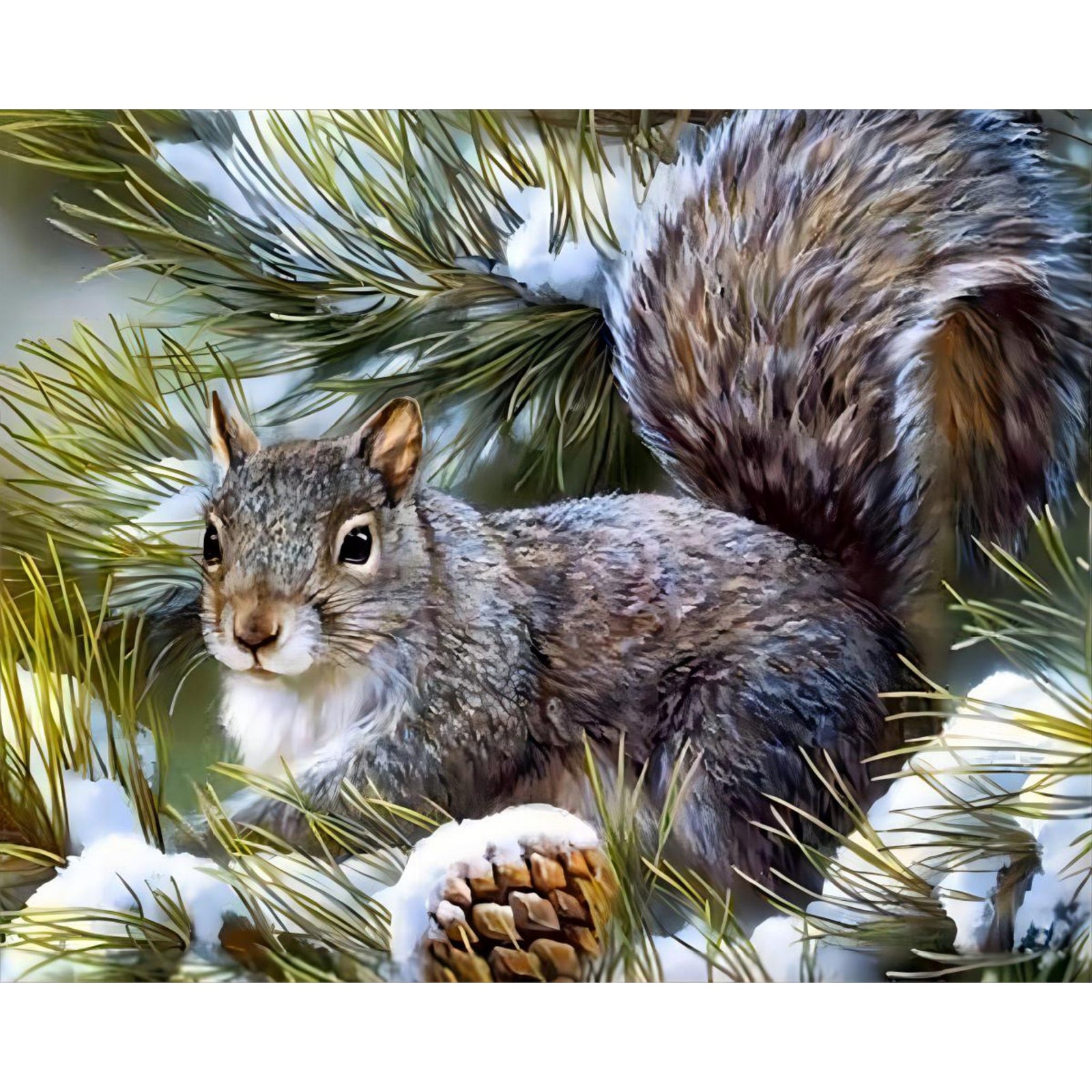 Looking for a Nut | Diamond Painting Design - Full Drill Diamond Art with 5d Square or Round Diamonds - AB Drills Available