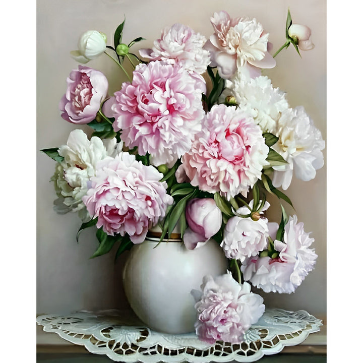 Pink Flowers | Diamond Painting