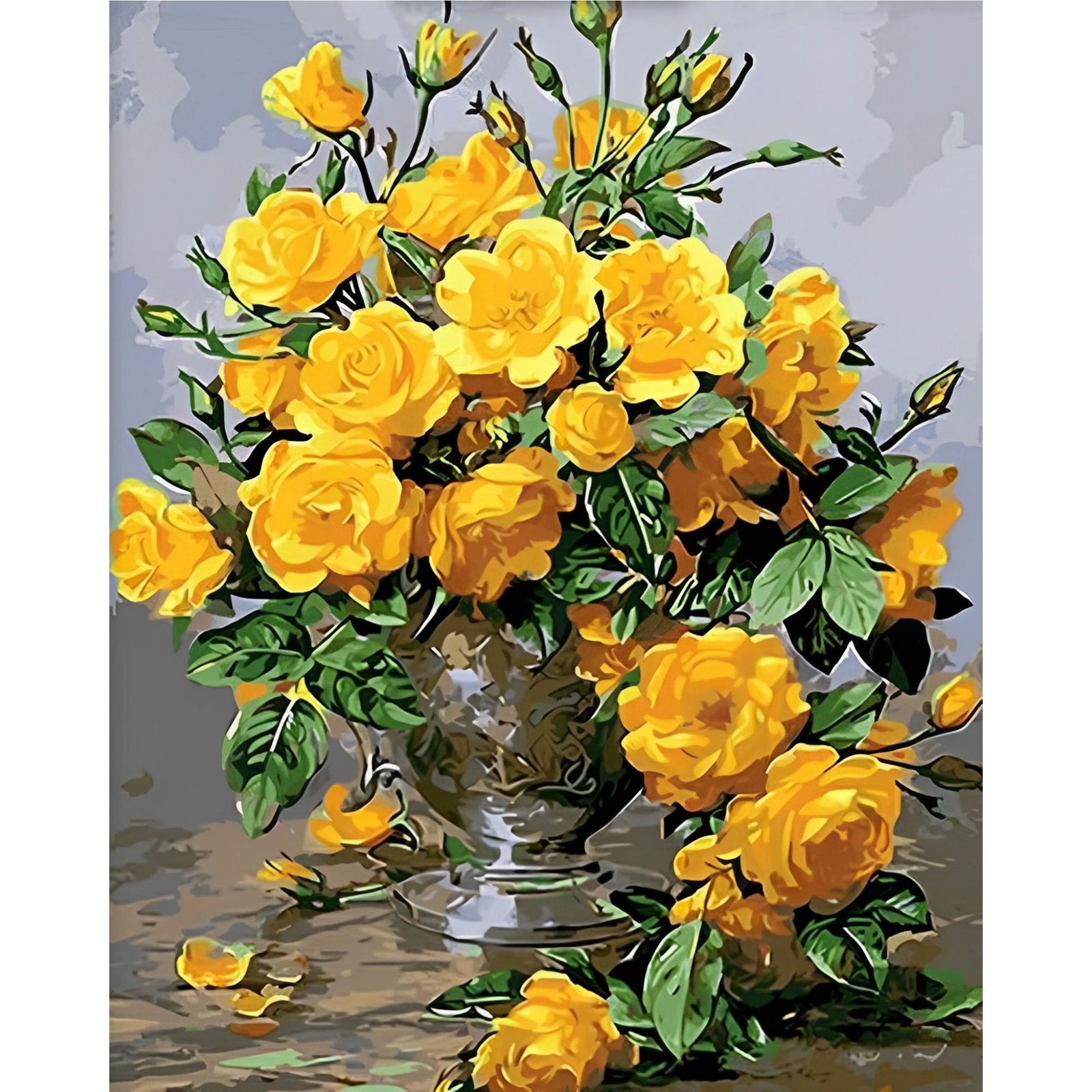 Vibrant Yellow Flowers | Diamond Painting Design - Full Drill Diamond Art with 5d Square or Round Diamonds - AB Drills Available