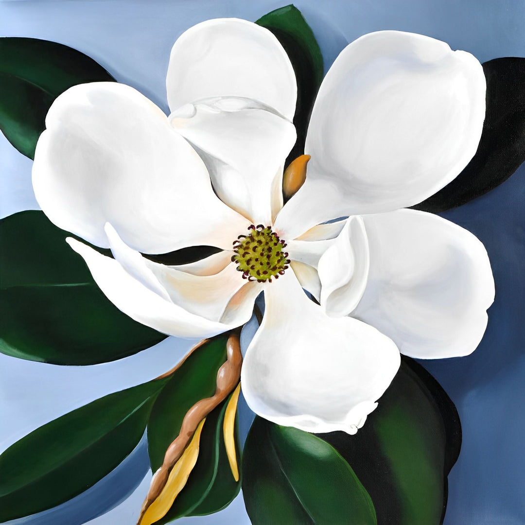 White Magnolia Flower | Diamond Painting