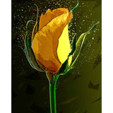 Colored Yellow Rose | Diamond Painting Design - Full Drill Diamond Art with 5d Square or Round Diamonds - AB Drills Available