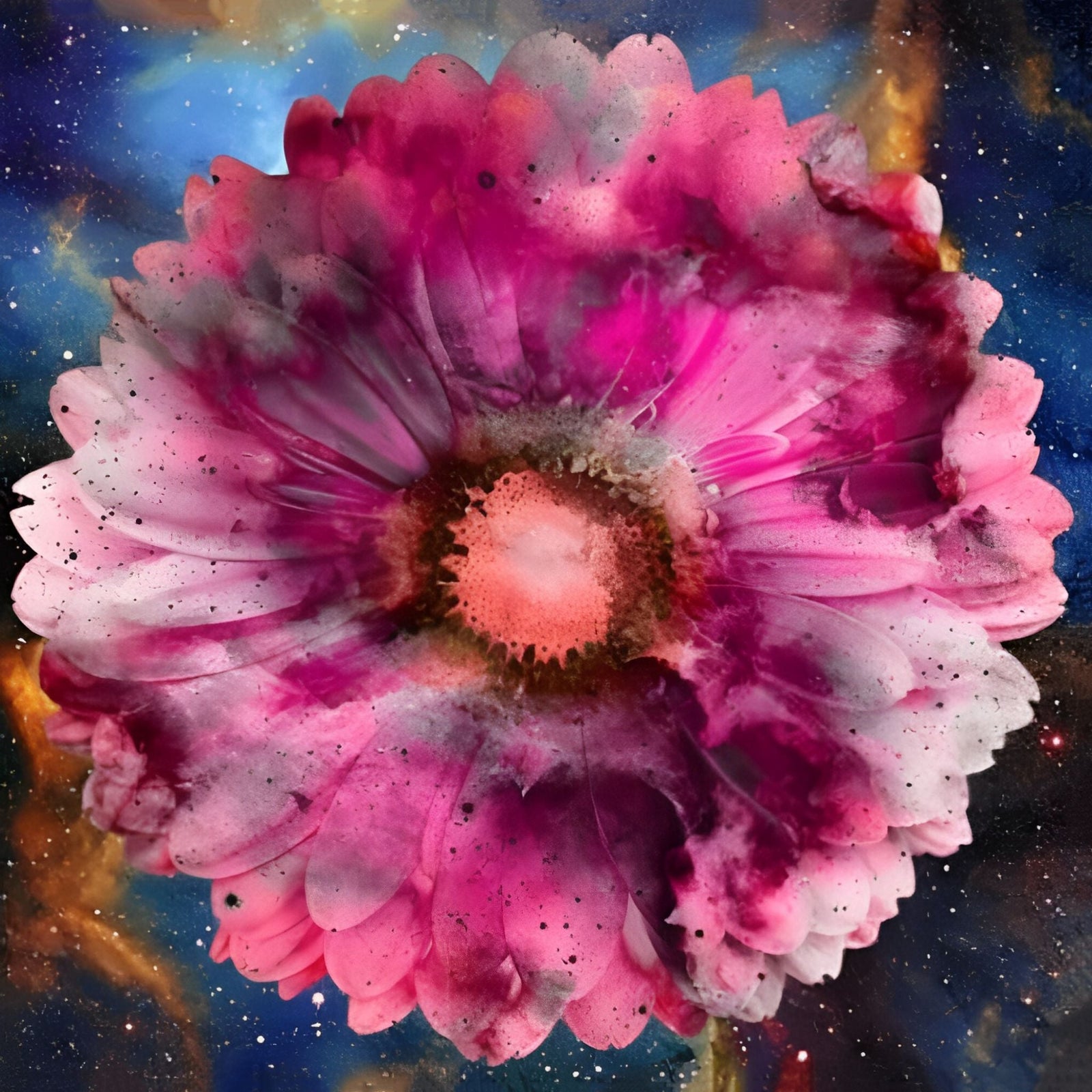 Flower Galaxy | Diamond Painting Design - Full Drill Diamond Art with 5d Square or Round Diamonds - AB Drills Available