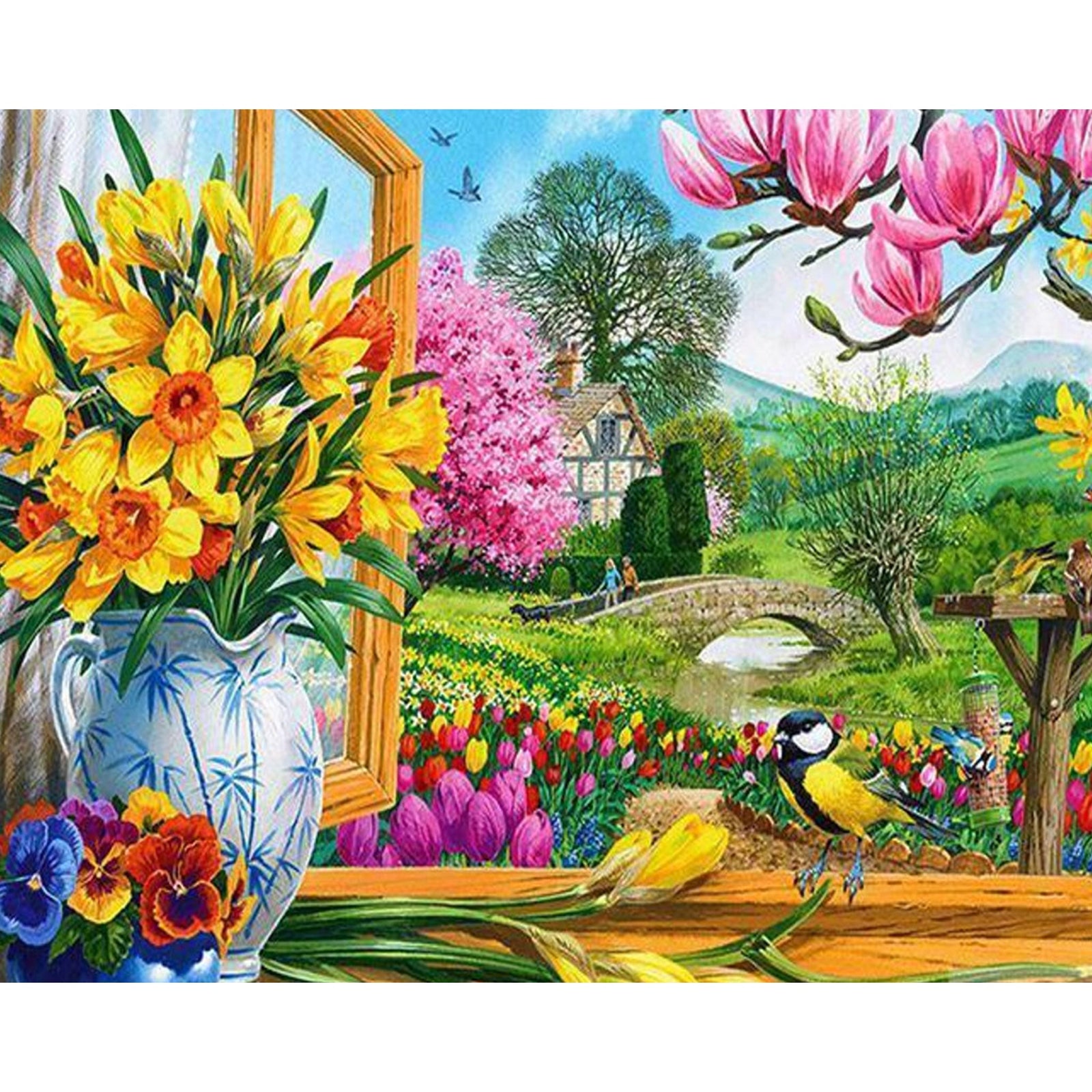 Flowers in spring | Diamond Painting Design - Full Drill Diamond Art with 5d Square or Round Diamonds - AB Drills Available