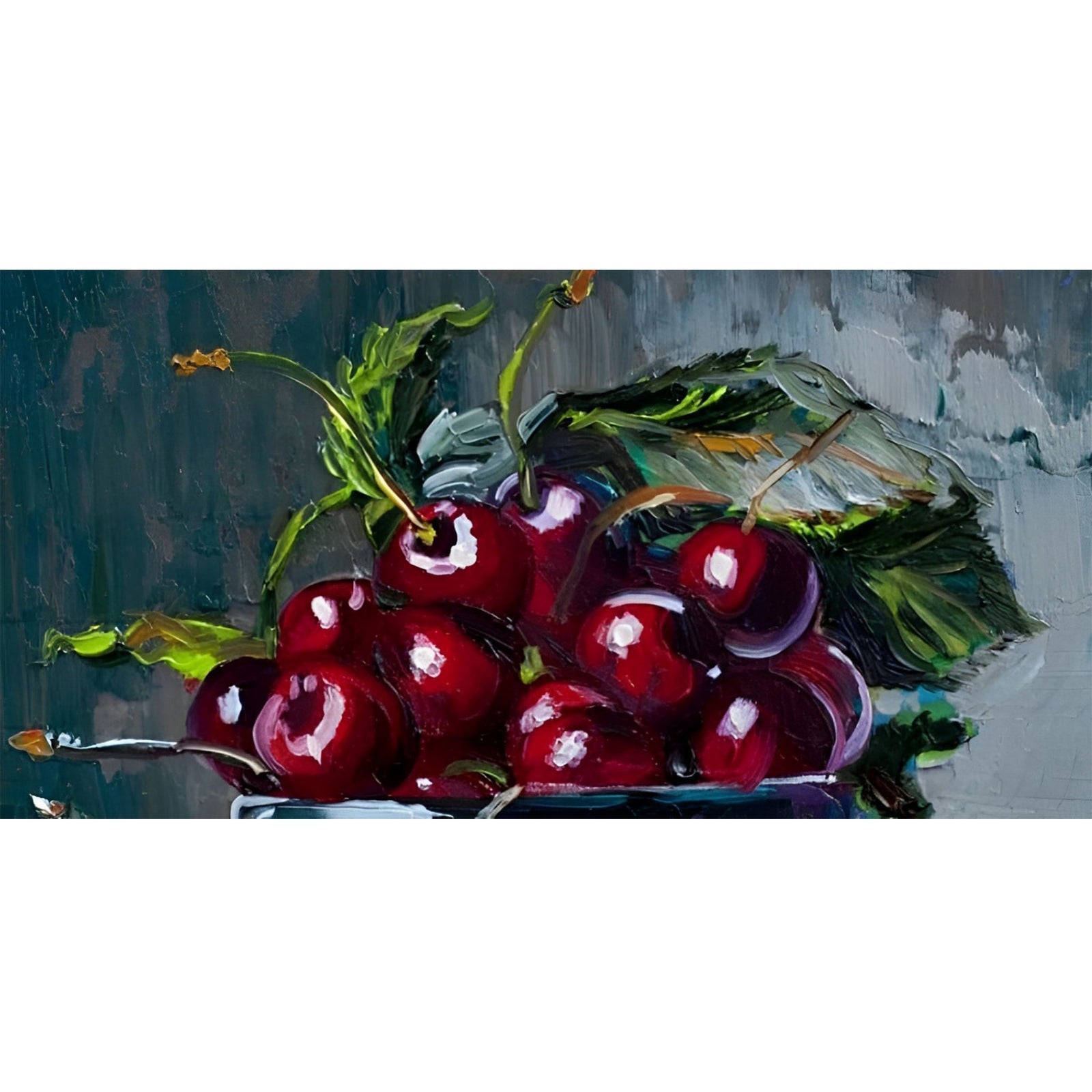 Bowl of Fresh Cherries | Diamond Painting Design - Full Drill Diamond Art with 5d Square or Round Diamonds - AB Drills Available